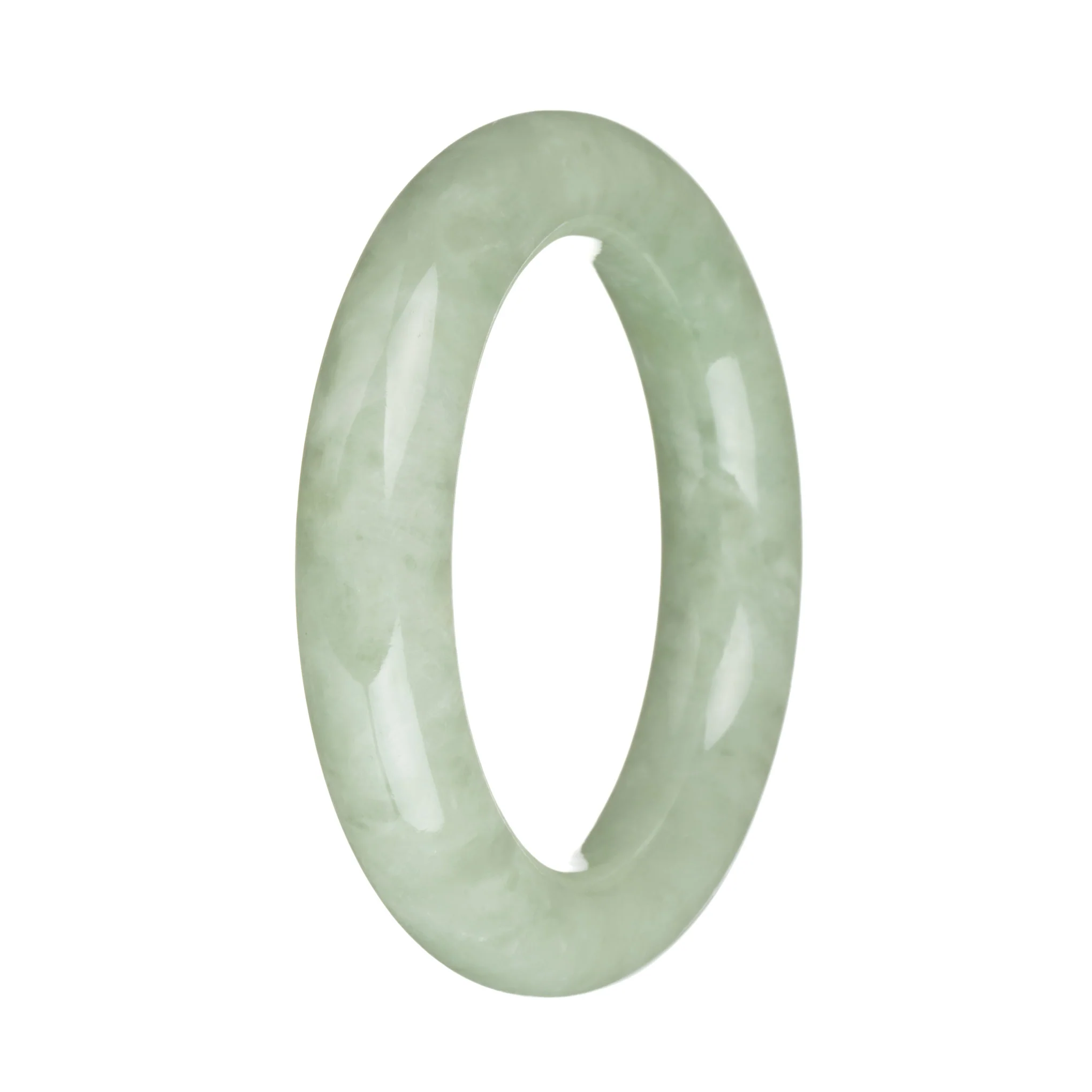 53.3mm Green Jade Bangle Bracelet - Image 2