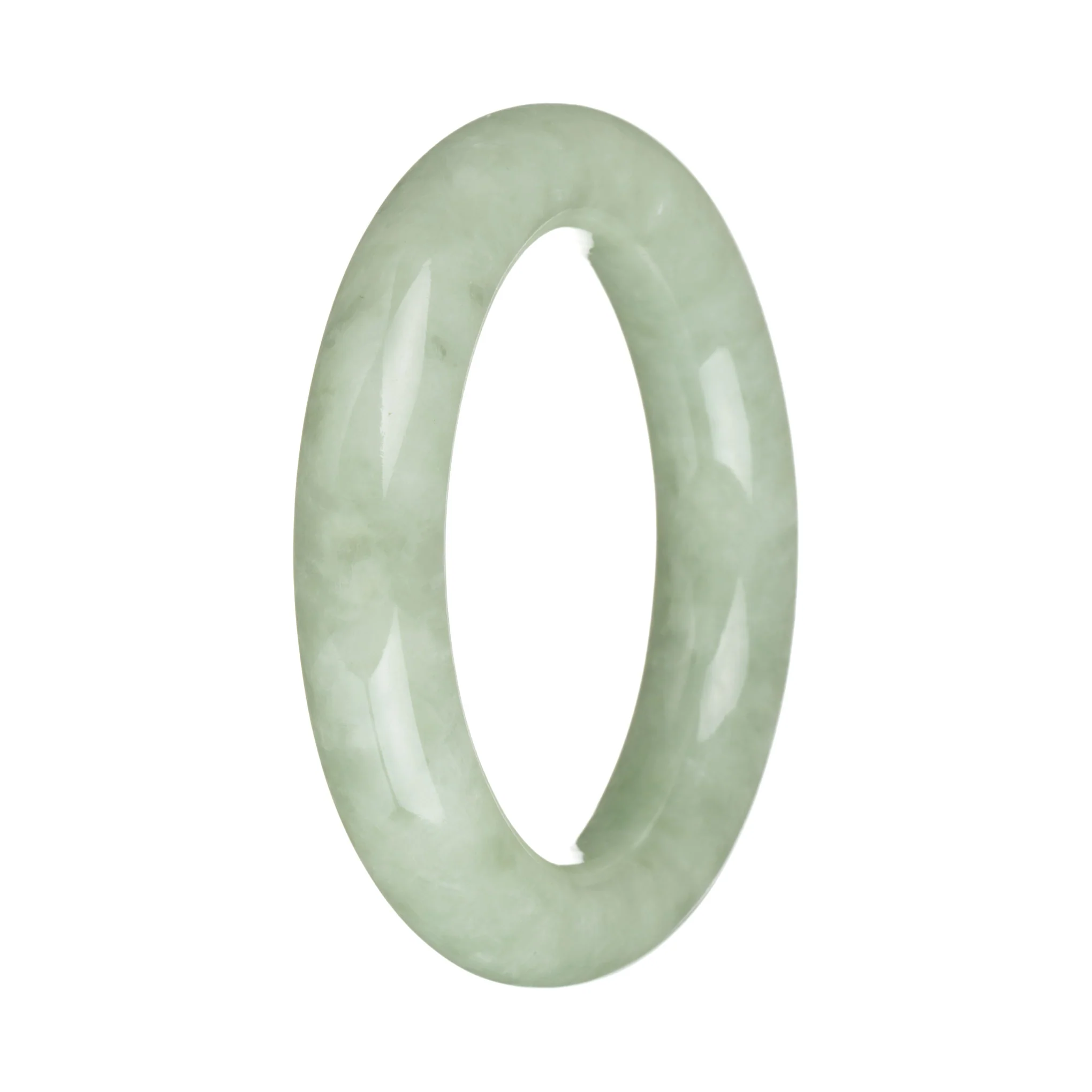 53.3mm Green Jade Bangle Bracelet - Image 3
