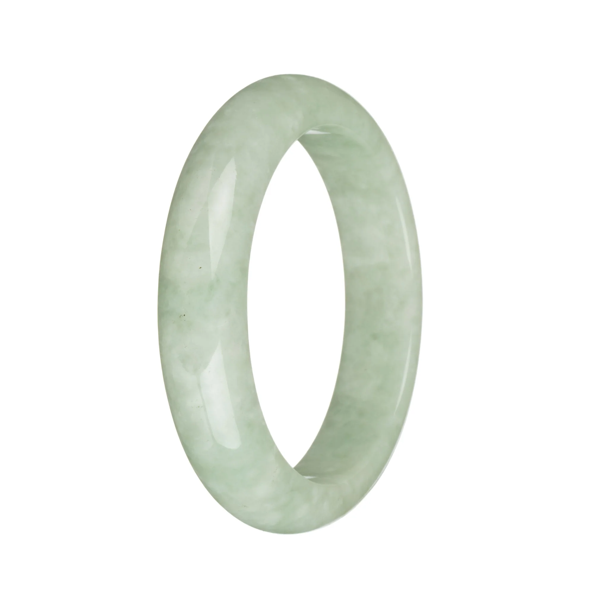 54.5mm Green Jade Bangle Bracelet - Image 2