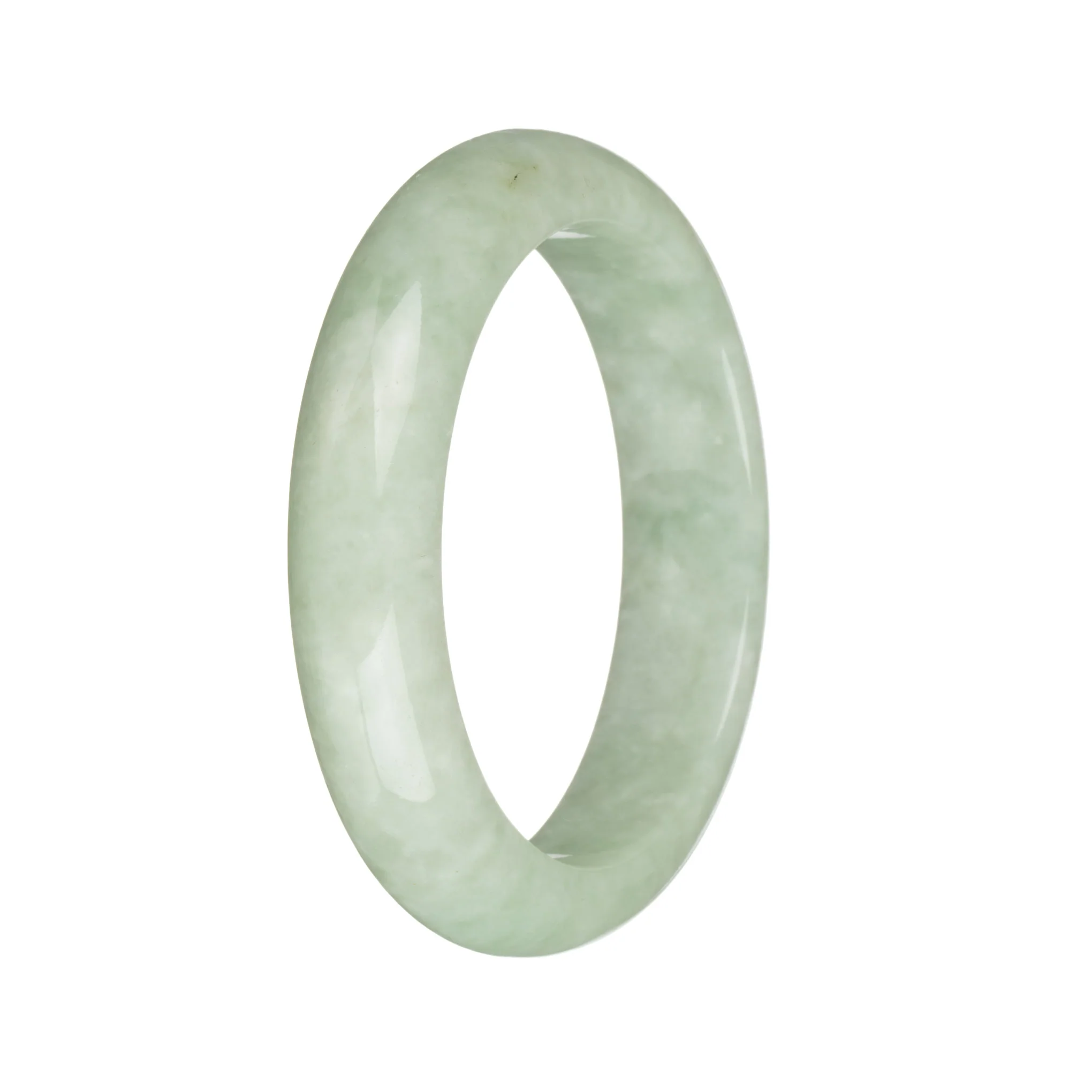 54.5mm Green Jade Bangle Bracelet - Image 3