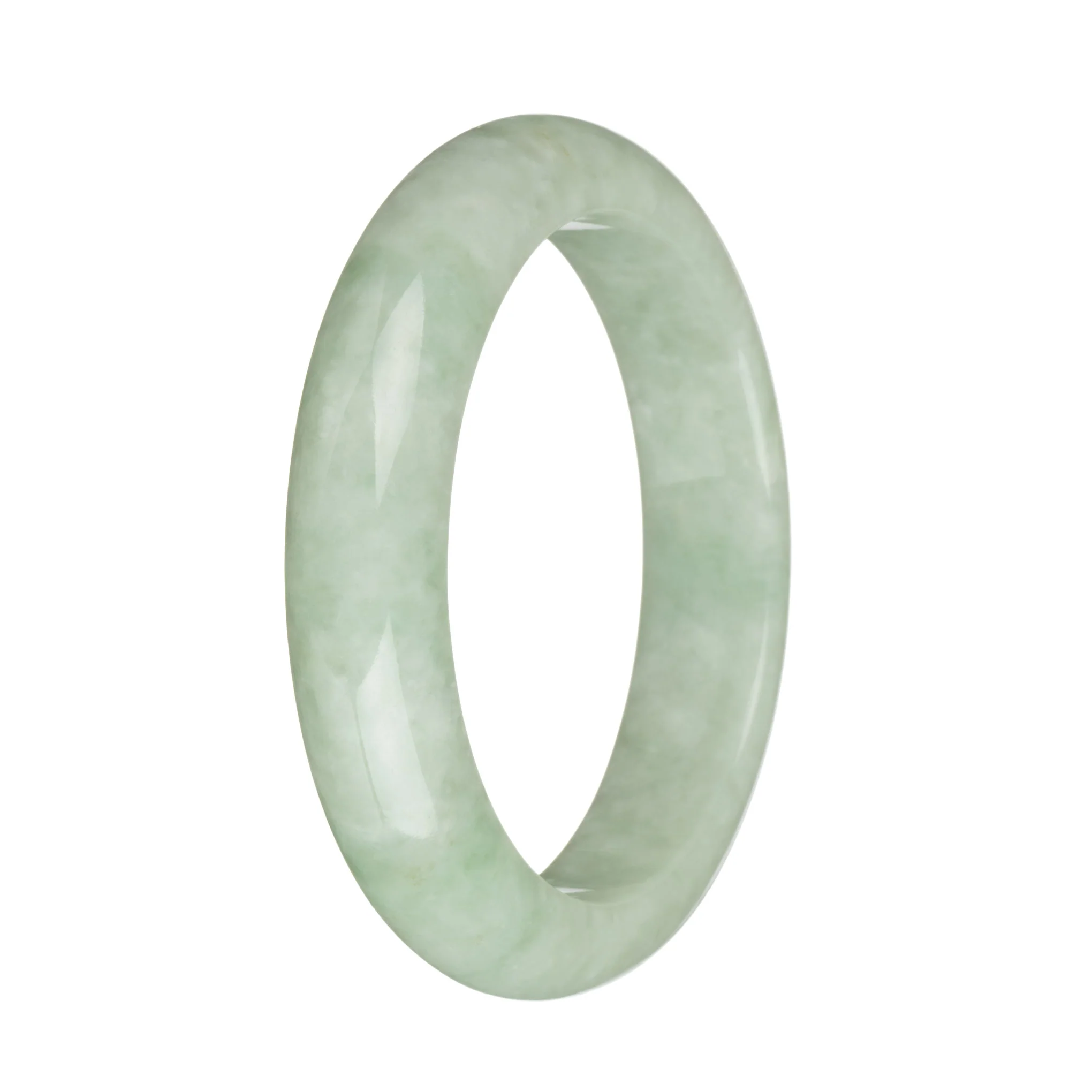 58.4mm Green Jade Bangle Bracelet - Image 2