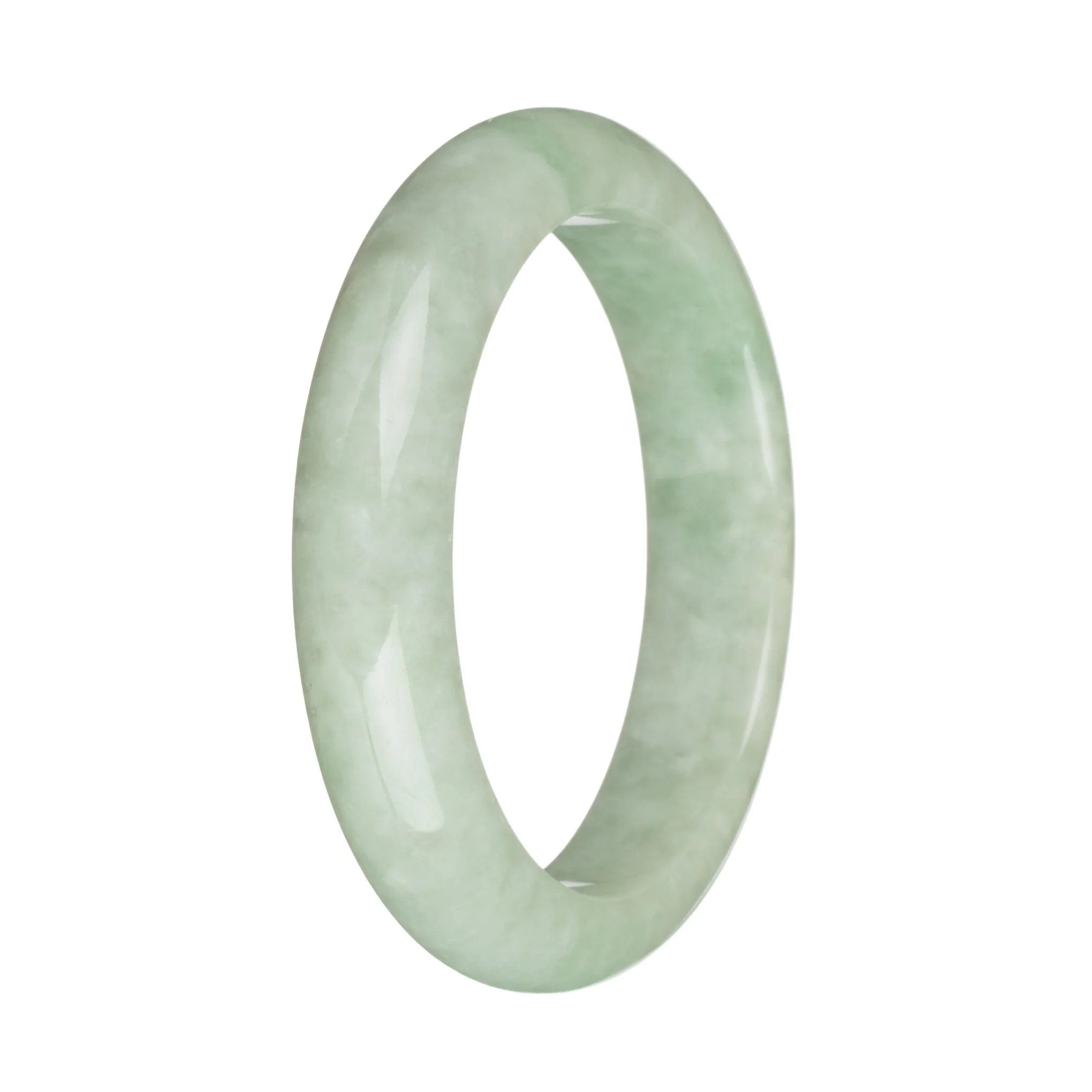 58.4mm Green Jade Bangle Bracelet - Image 3