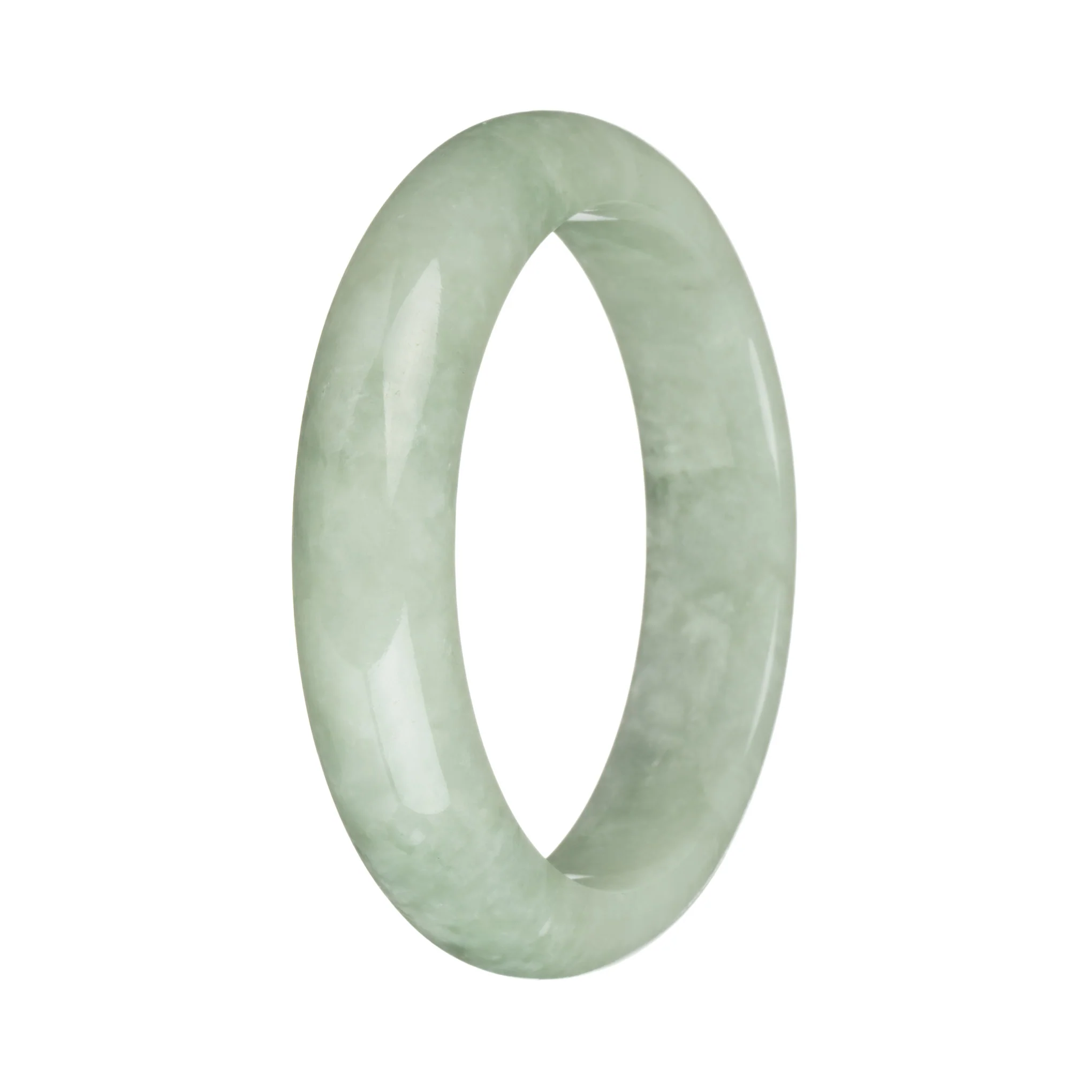 58.1mm Light Green Jade Bangle Bracelet - Image 3