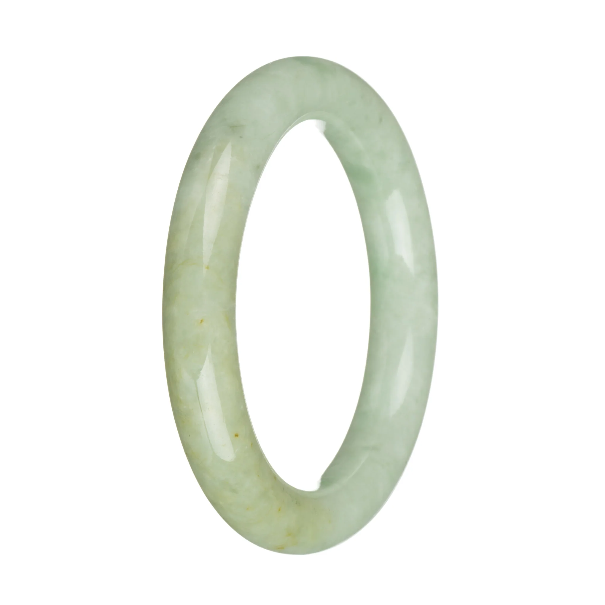 56.2mm Green Jade Bangle Bracelet - Image 2