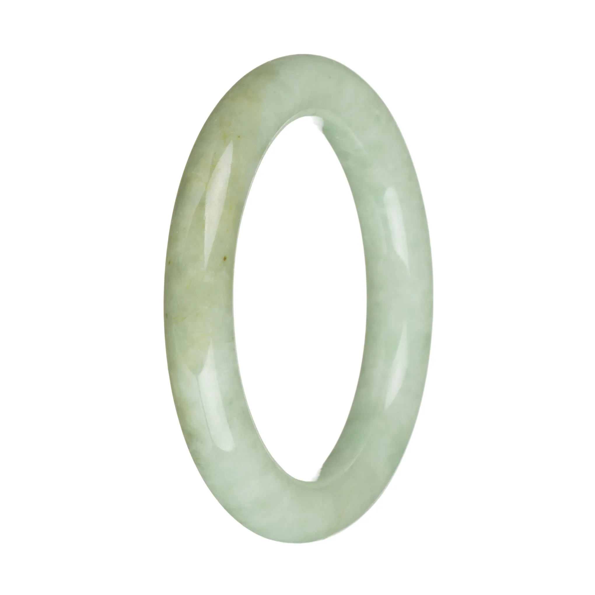 56.2mm Green Jade Bangle Bracelet - Image 3