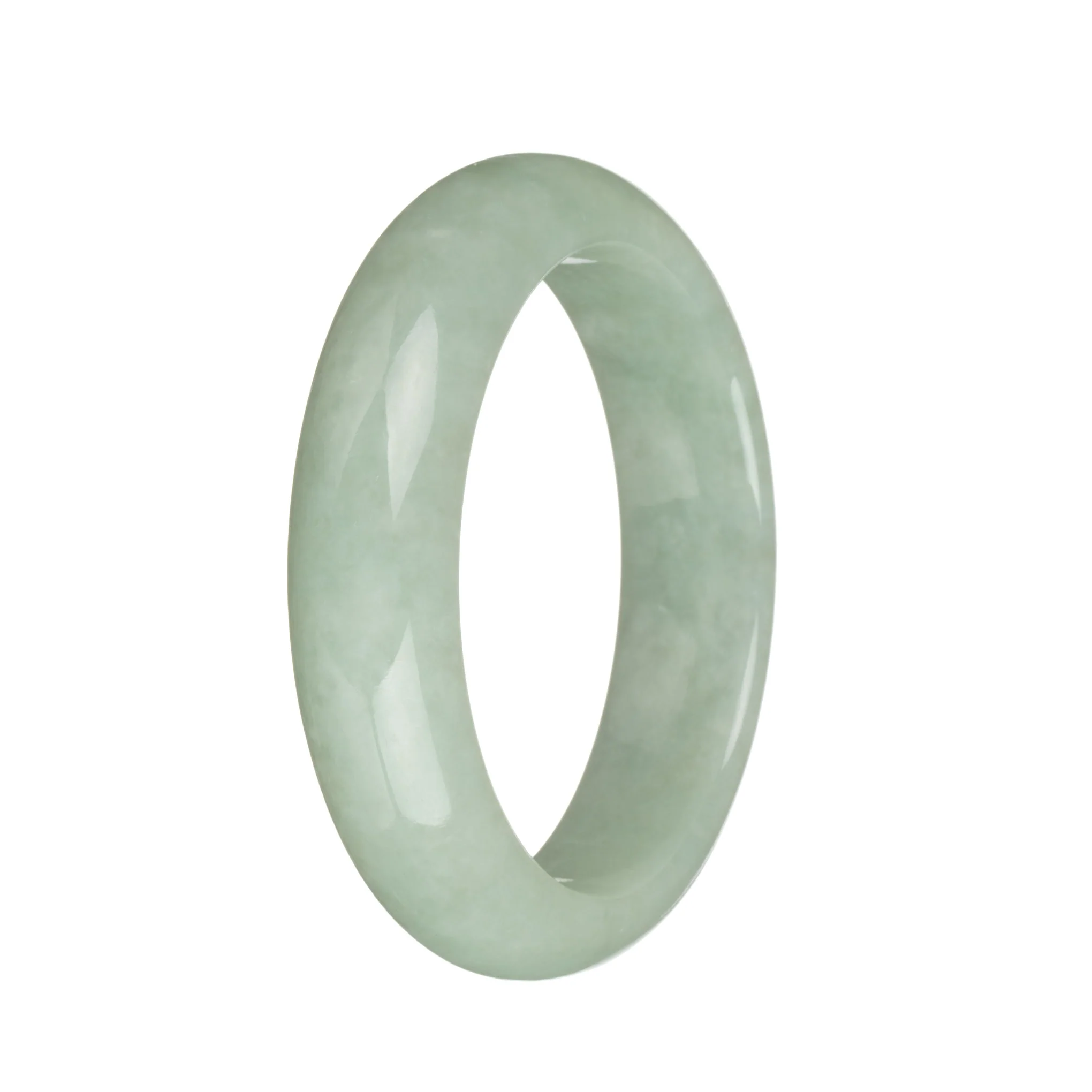 54.4mm Light Green Jade Bangle Bracelet - Image 2