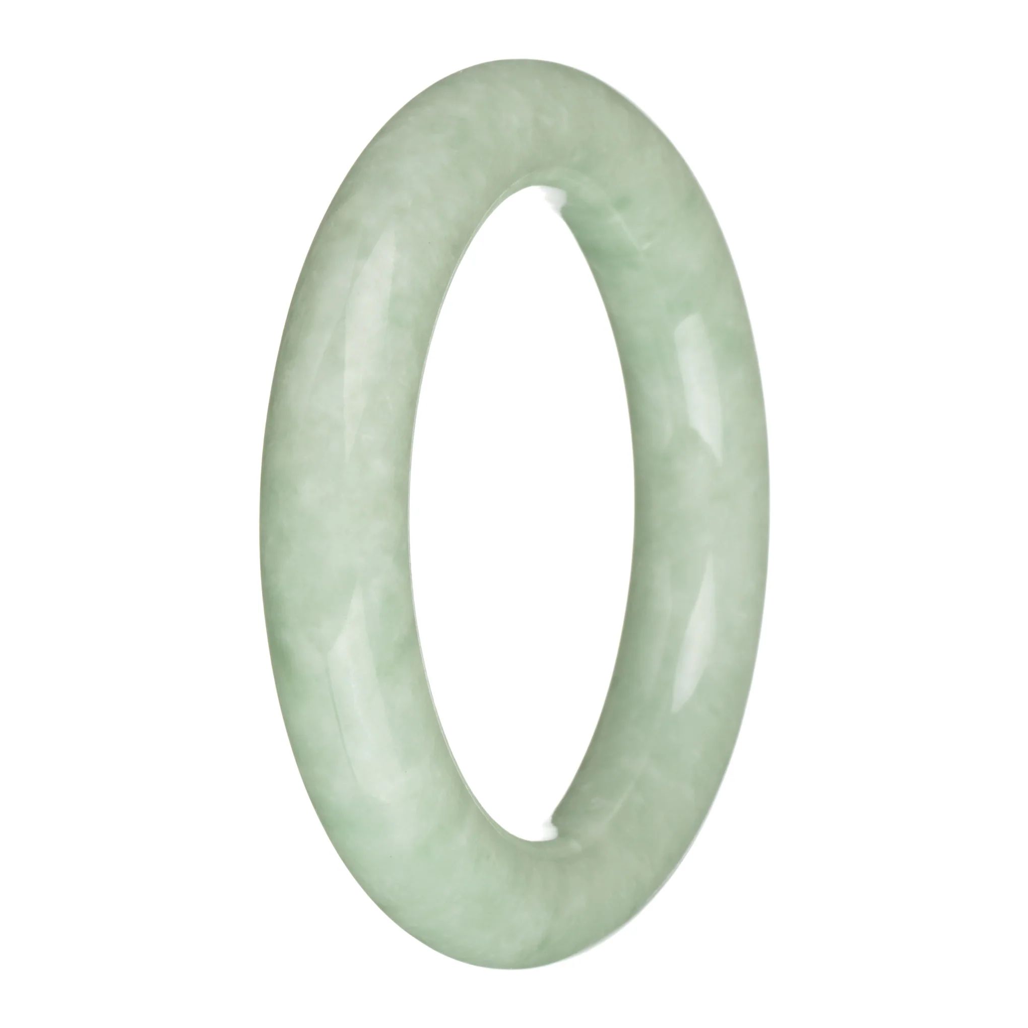 58.4mm Light Green Jade Bangle Bracelet