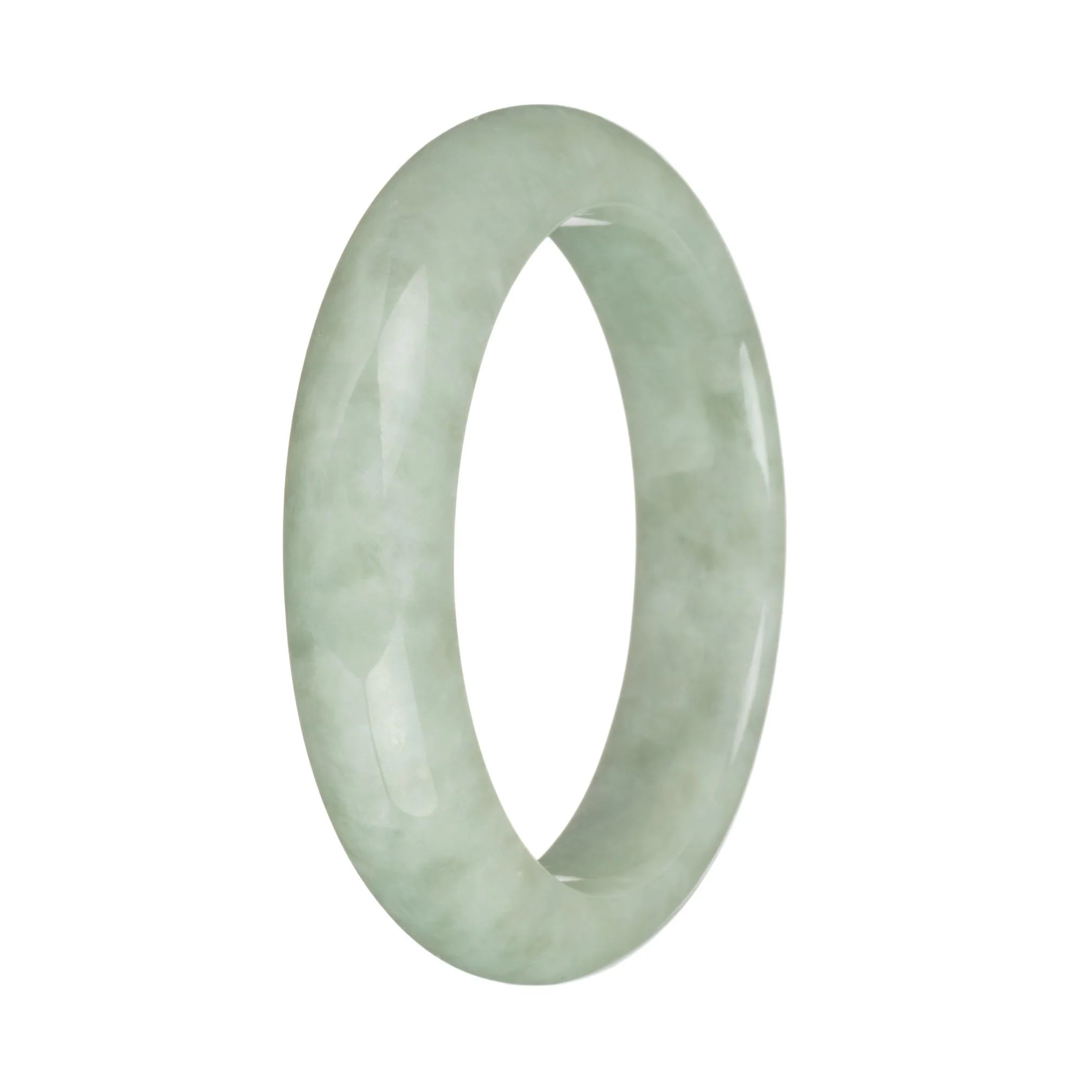 58.1mm Light Green Jade Bangle Bracelet - Image 2