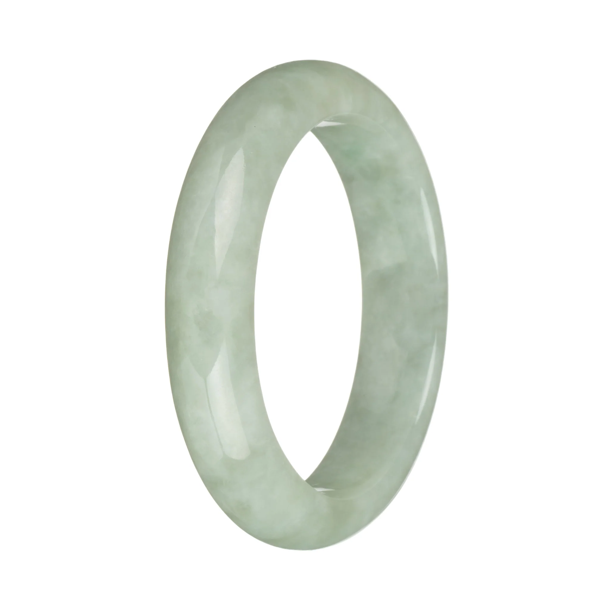 58.1mm Light Green Jade Bangle Bracelet - Image 3