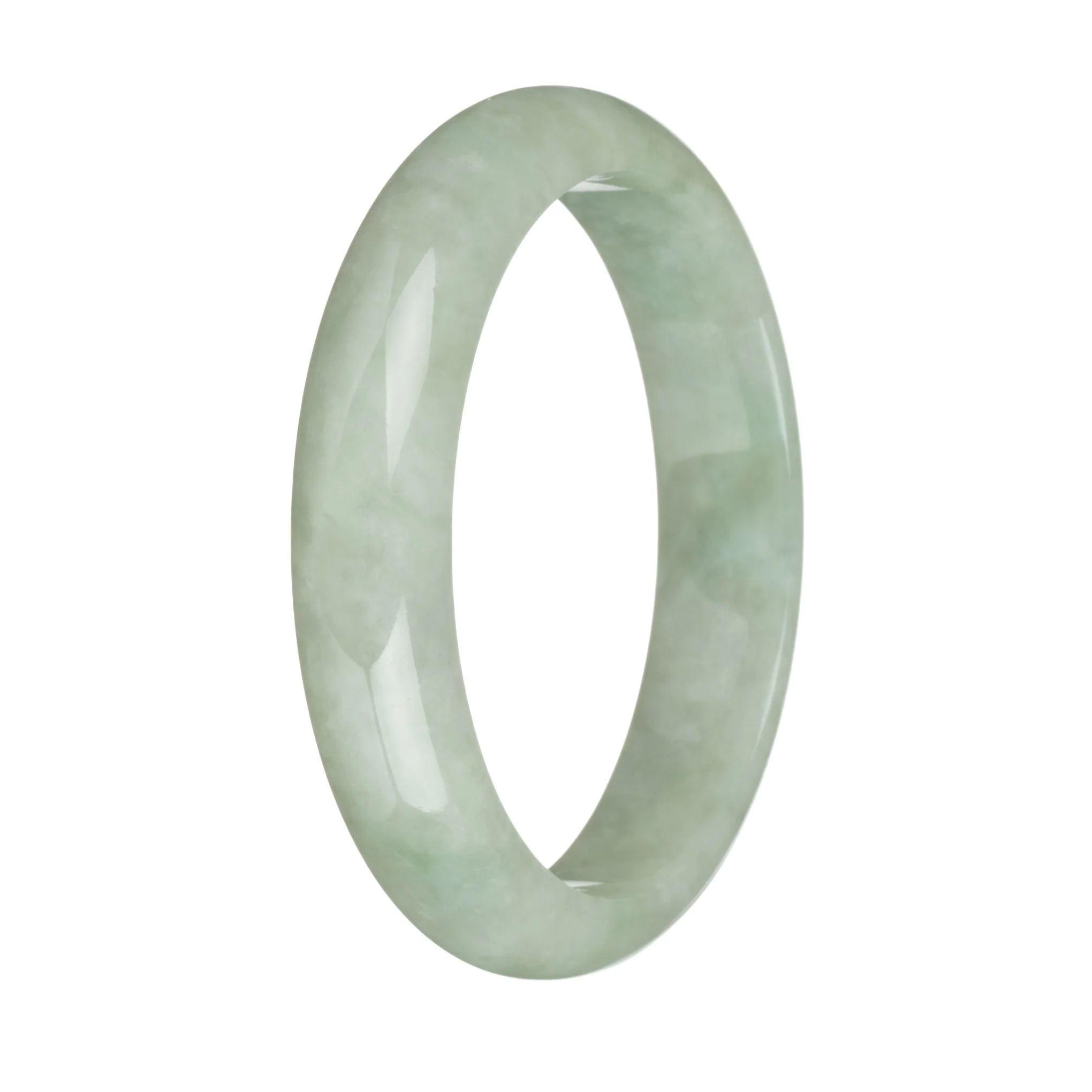 61.6mm Light Green Jade Bangle Bracelet - Image 3