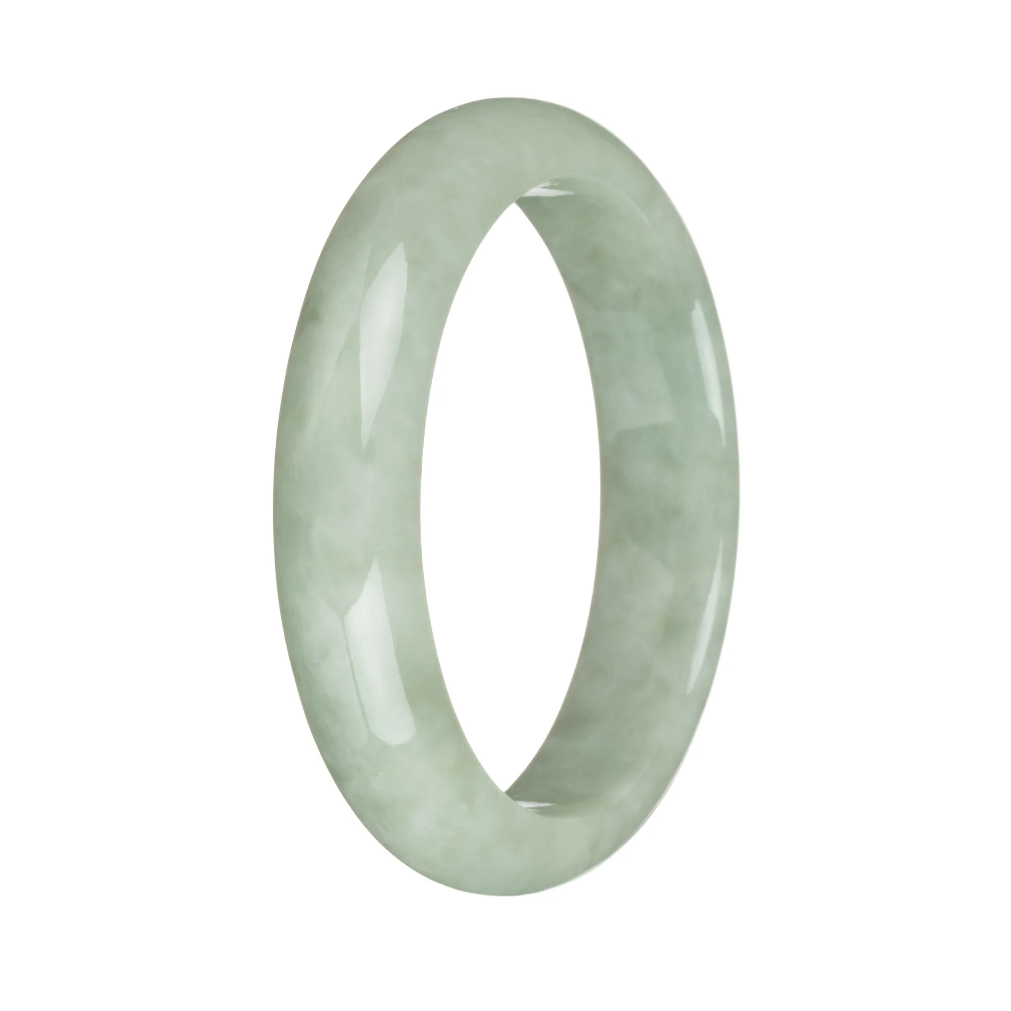 58.2mm Light Green Jade Bangle Bracelet - Image 2