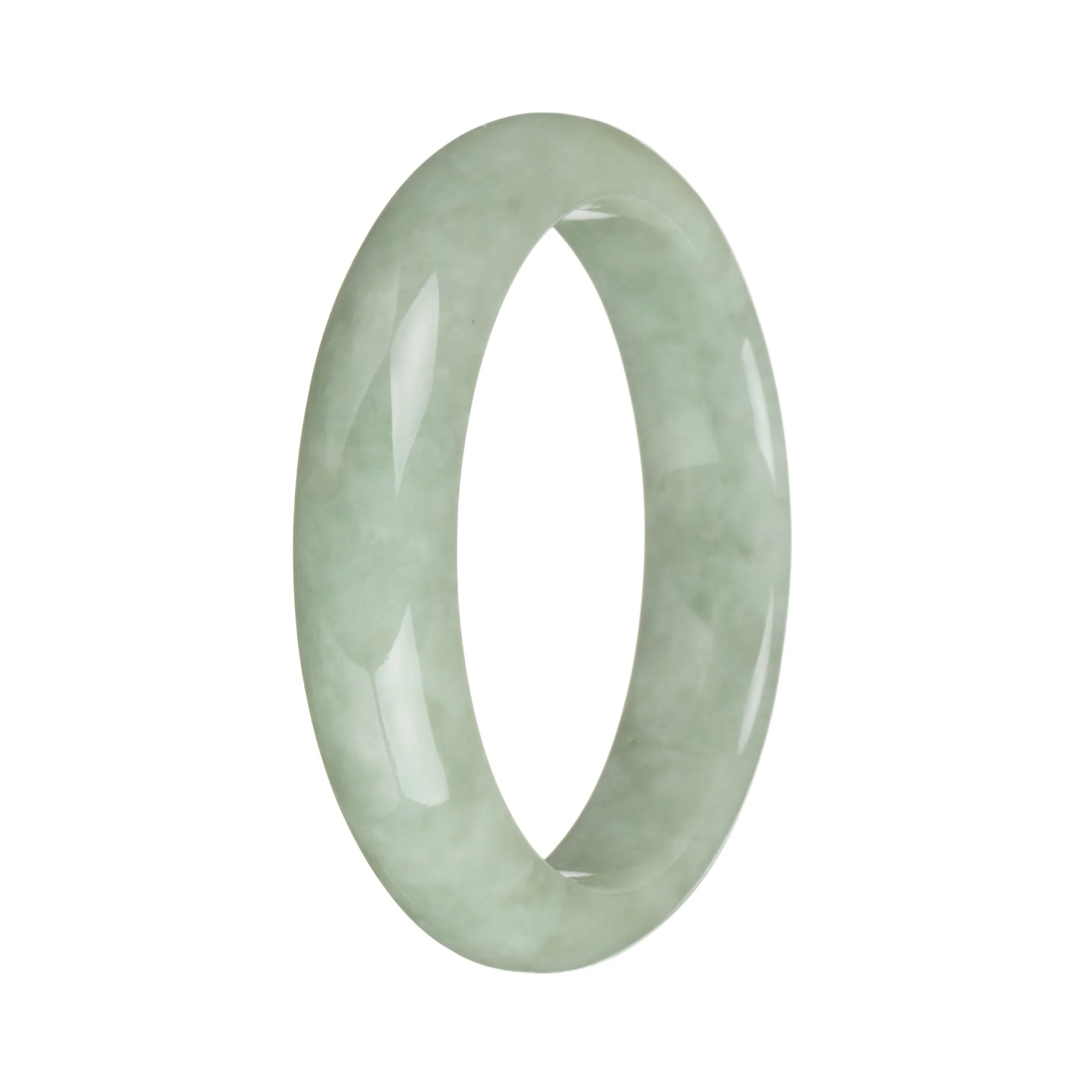 58.2mm Light Green Jade Bangle Bracelet - Image 3
