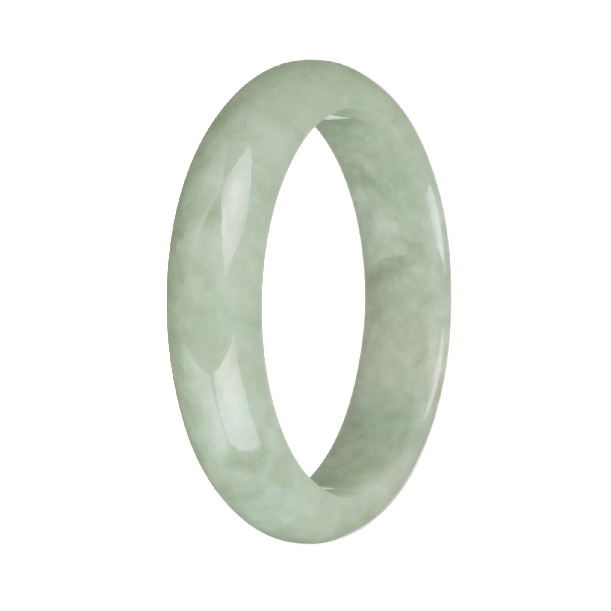 58.3mm Light Green Jade Bangle Bracelet - Image 3