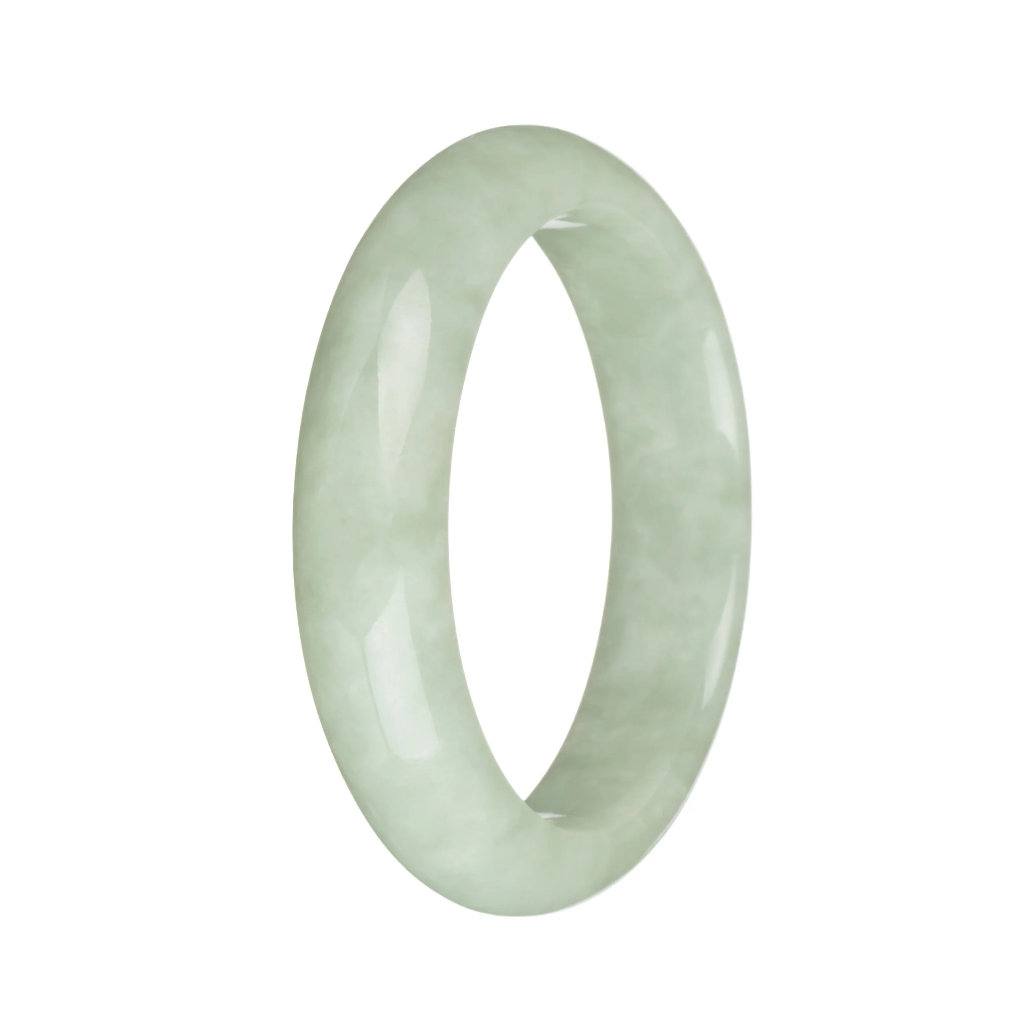 54.8mm Light Green Jade Bangle Bracelet - Image 2