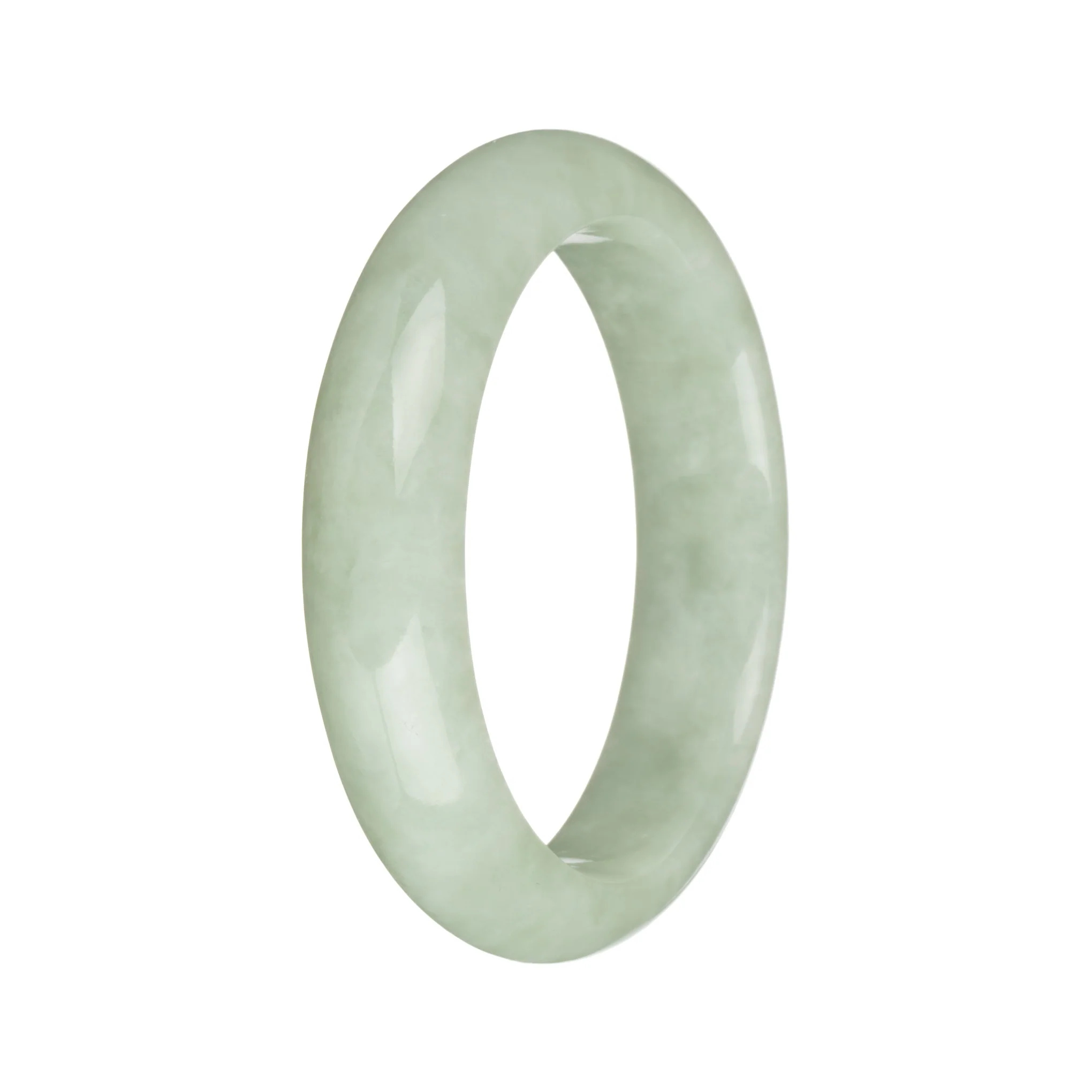 54.8mm Light Green Jade Bangle Bracelet - Image 3