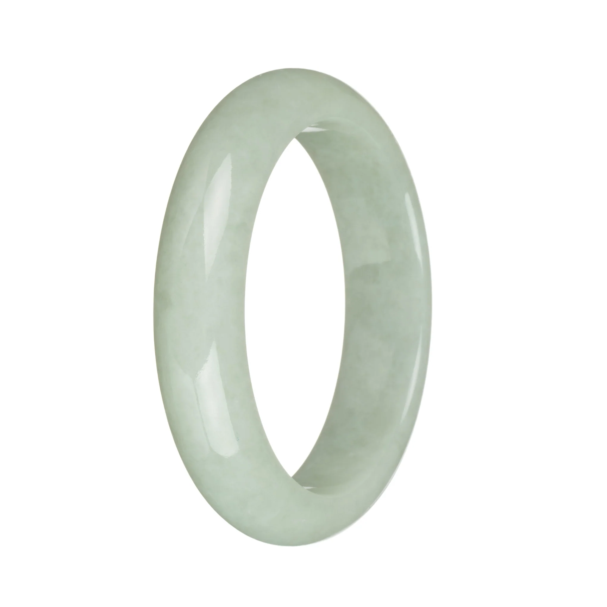 57.1mm Pale Green Jade Bangle Bracelet - Image 3