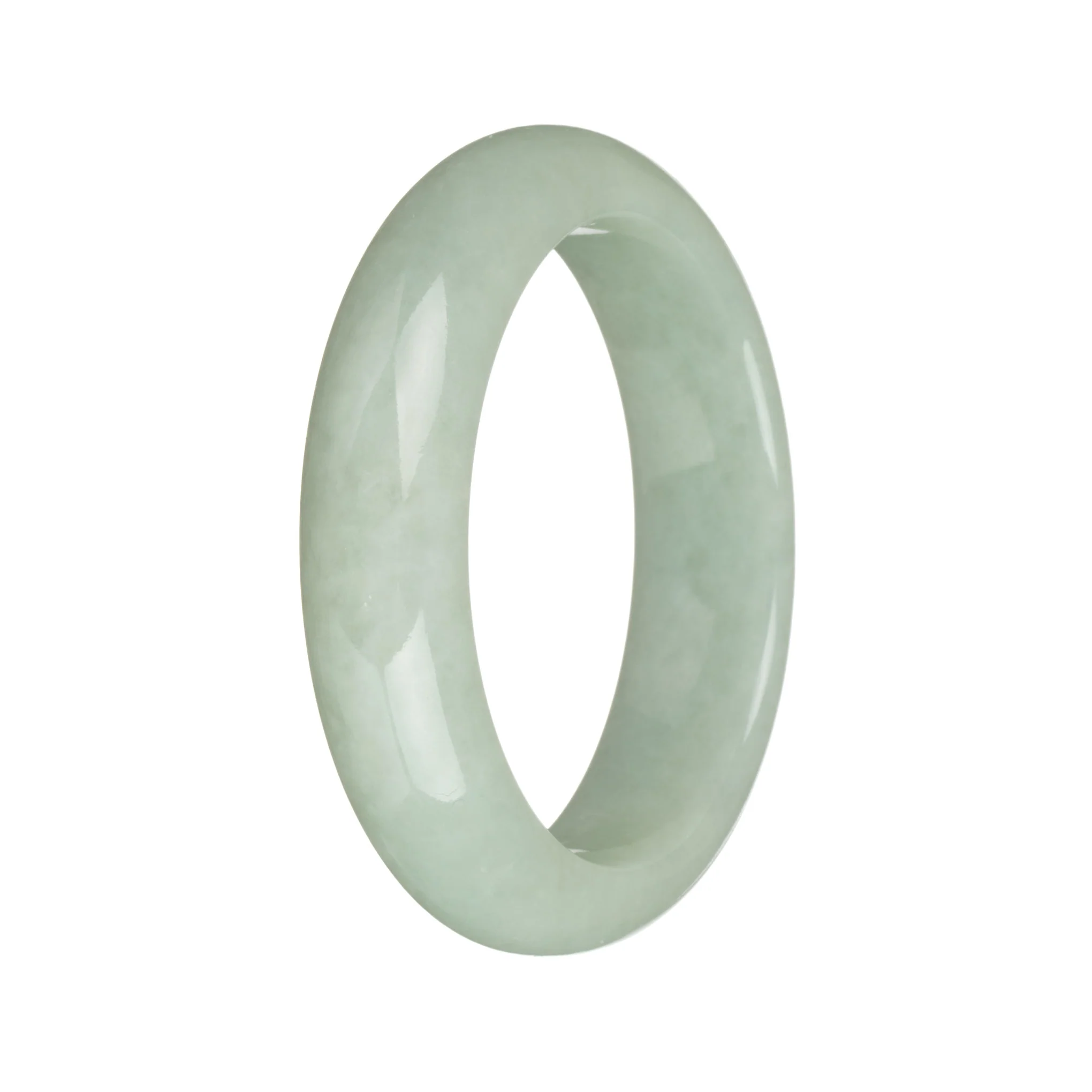 54.3mm Light Green Jade Bangle Bracelet - Image 2