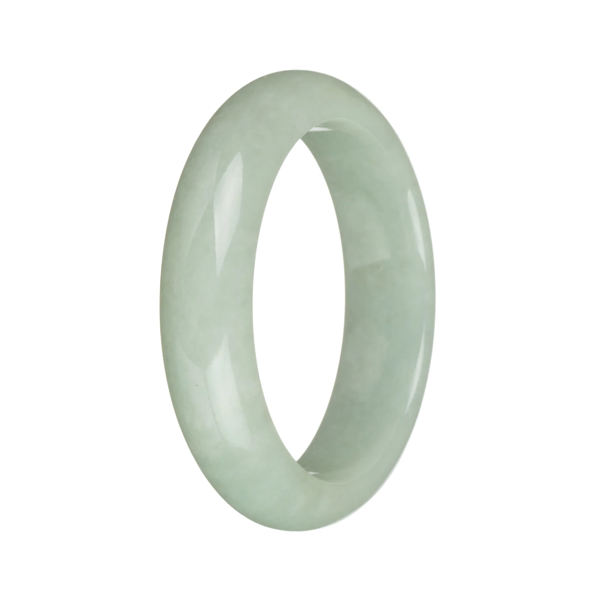 54.3mm Light Green Jade Bangle Bracelet - Image 3