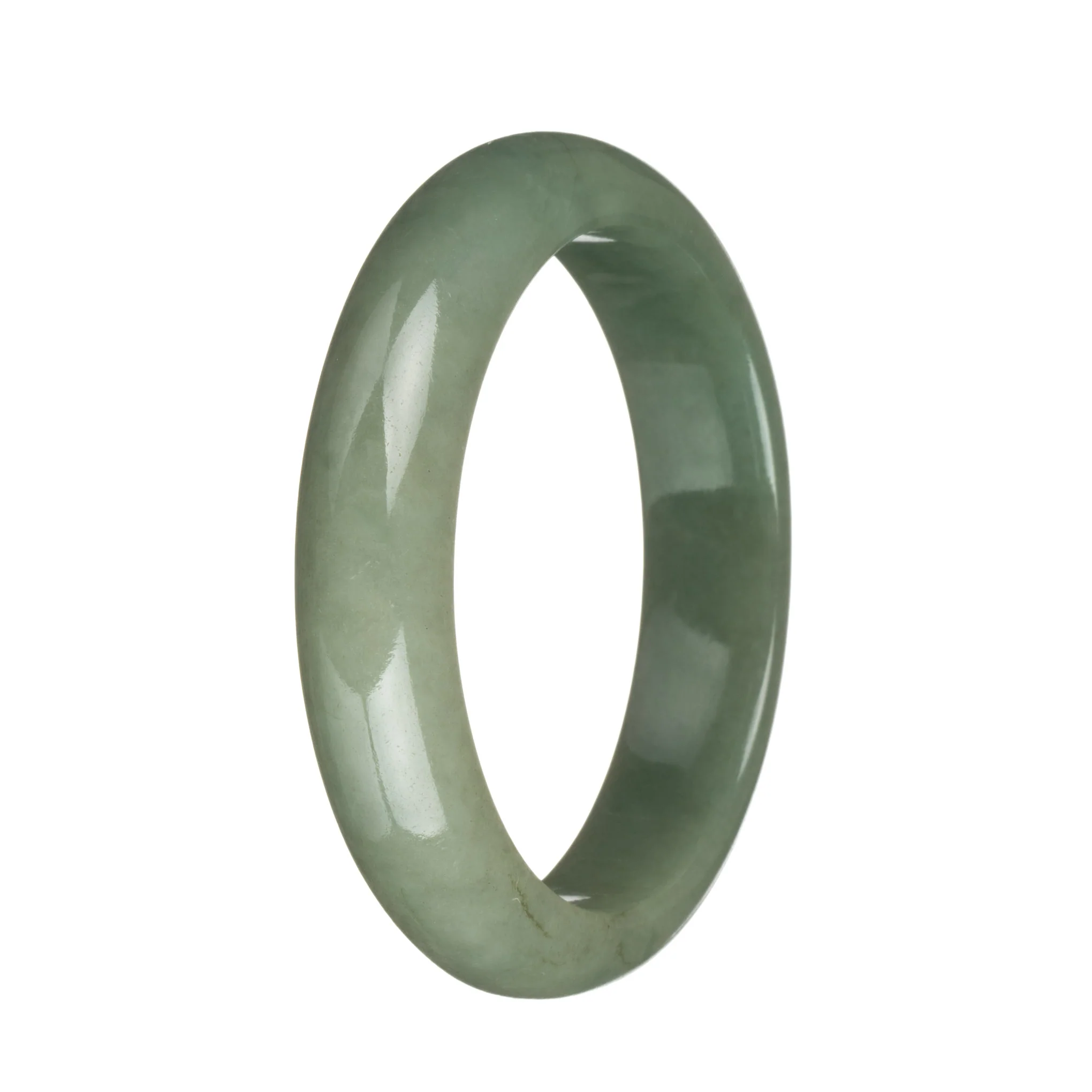 58.1mm Green Jade Bangle Bracelet - Image 2