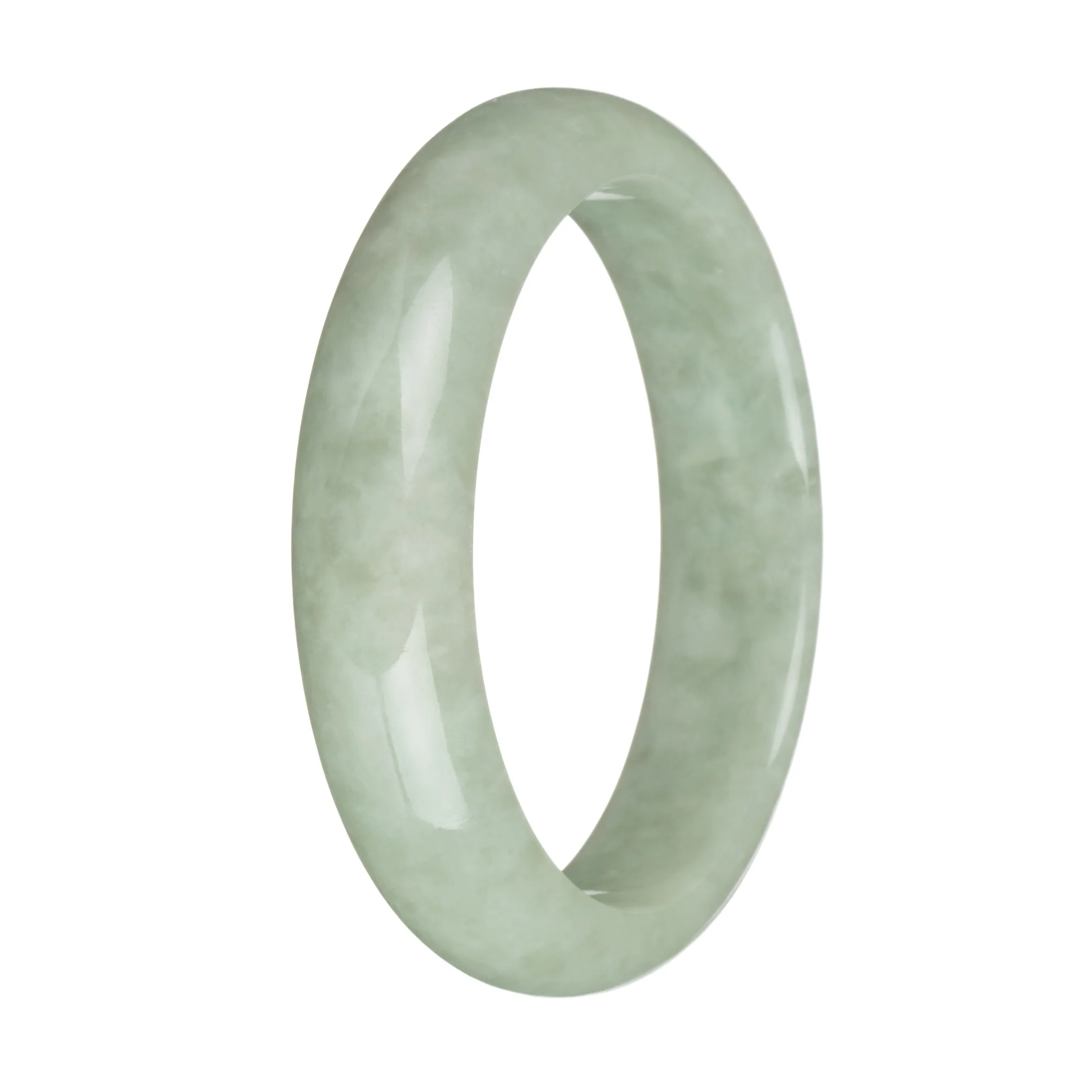 60mm Light Green Jade Bangle Bracelet - Image 3
