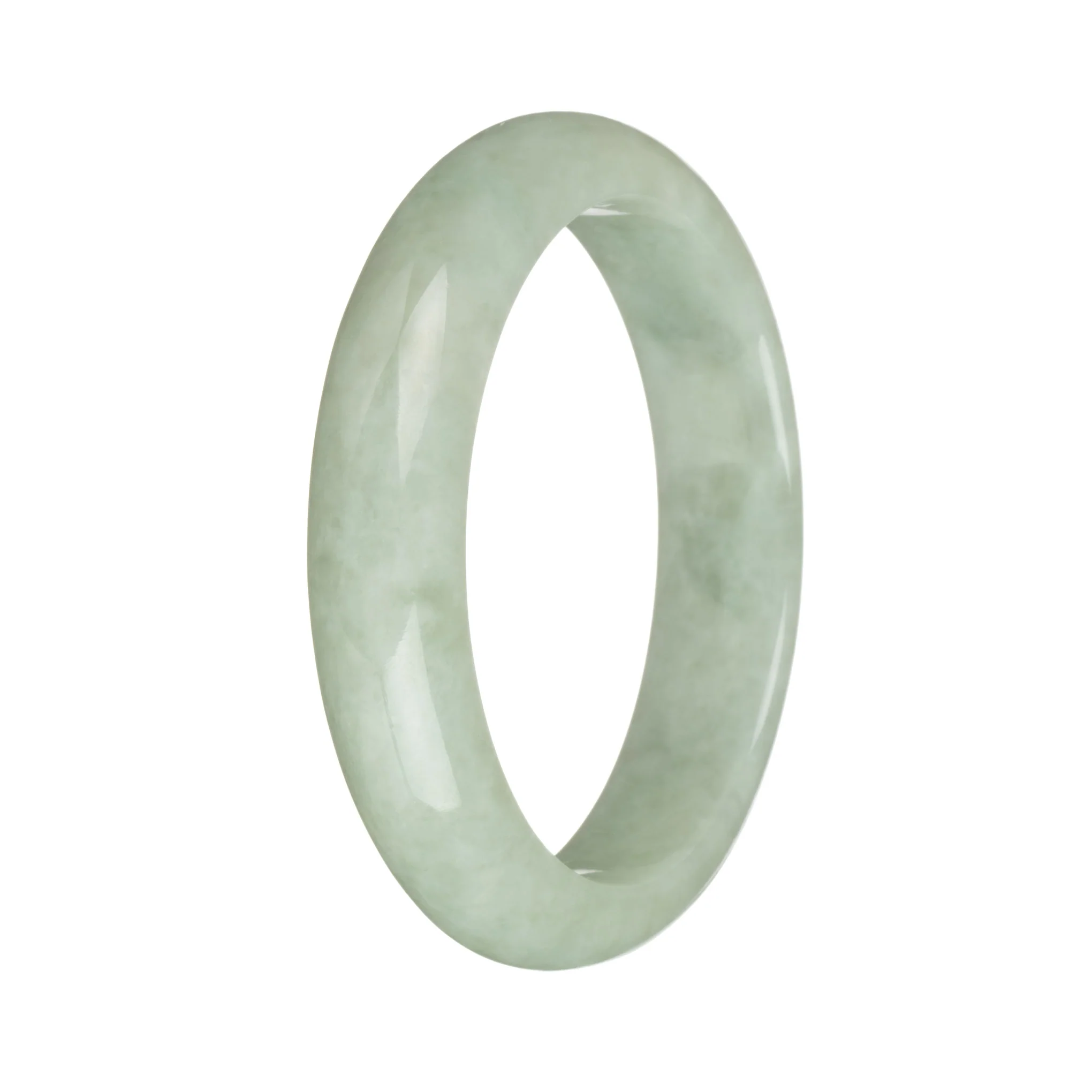 58mm Light Green Jade Bangle Bracelet - Image 2