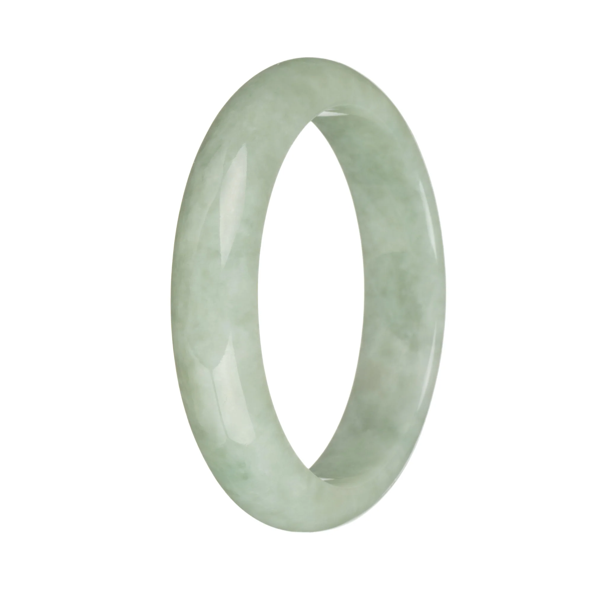 58mm Light Green Jade Bangle Bracelet - Image 3