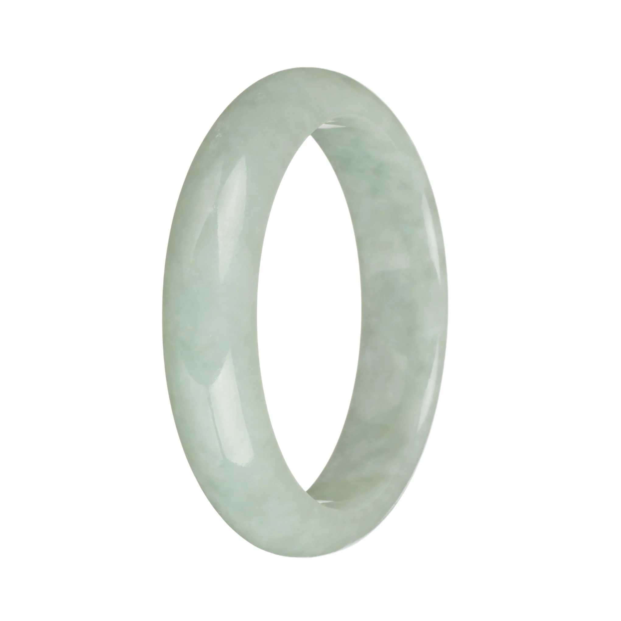 58mm Light Green Jade Bangle Bracelet - Image 2