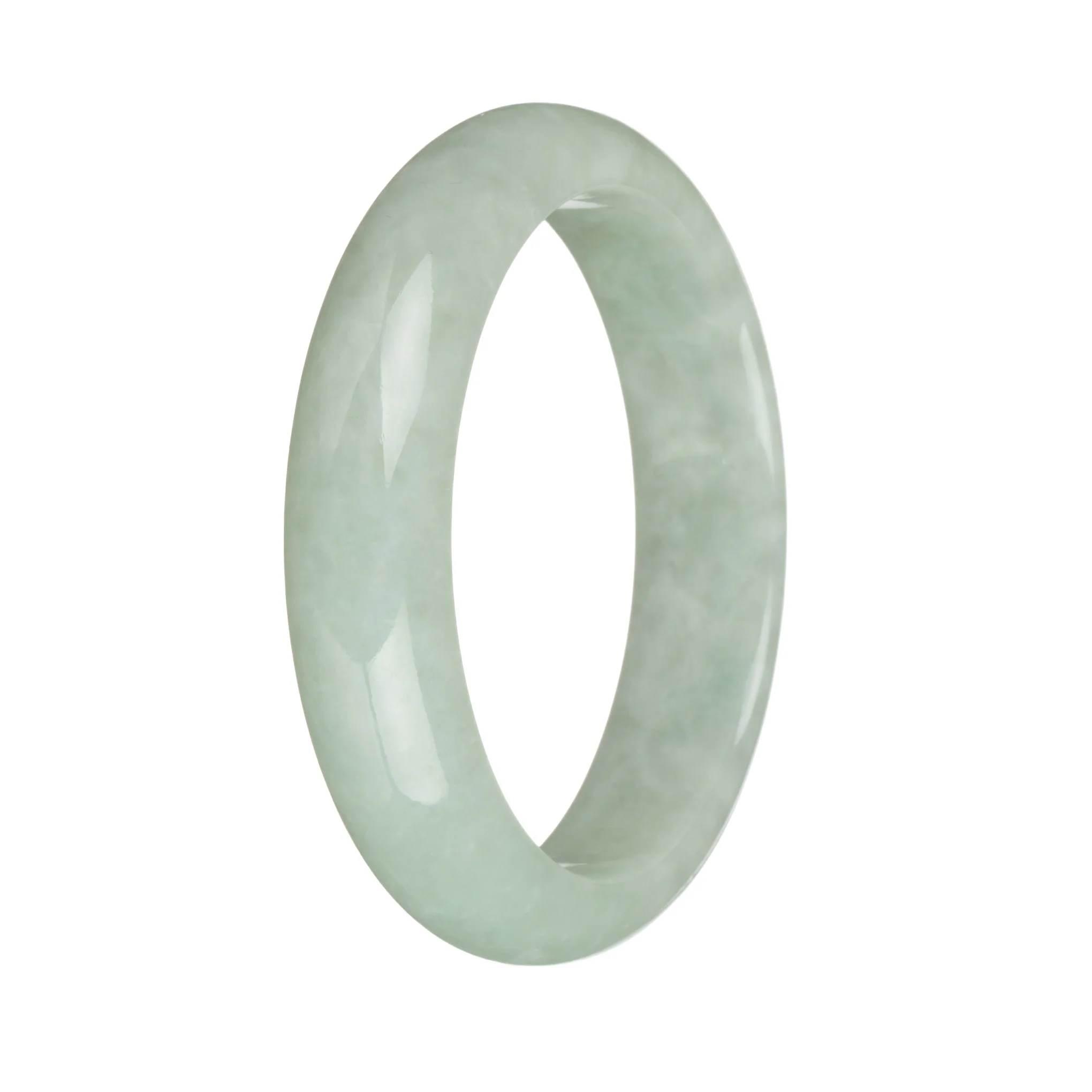 58mm Light Green Jade Bangle Bracelet - Image 3