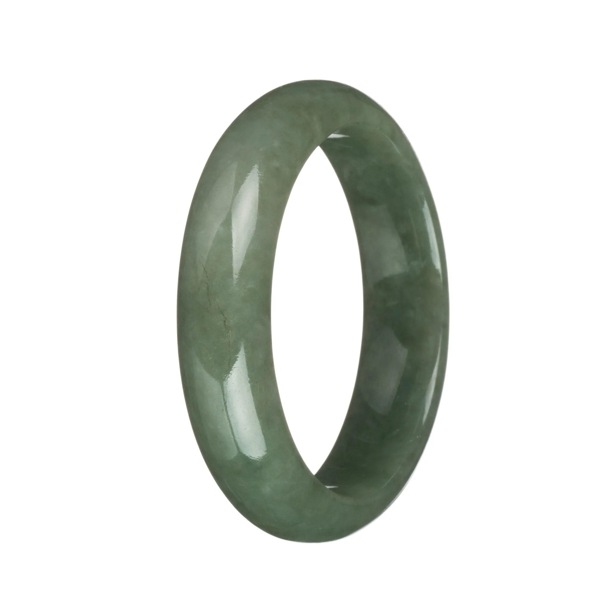 55.3mm Green Jade Bangle Bracelet