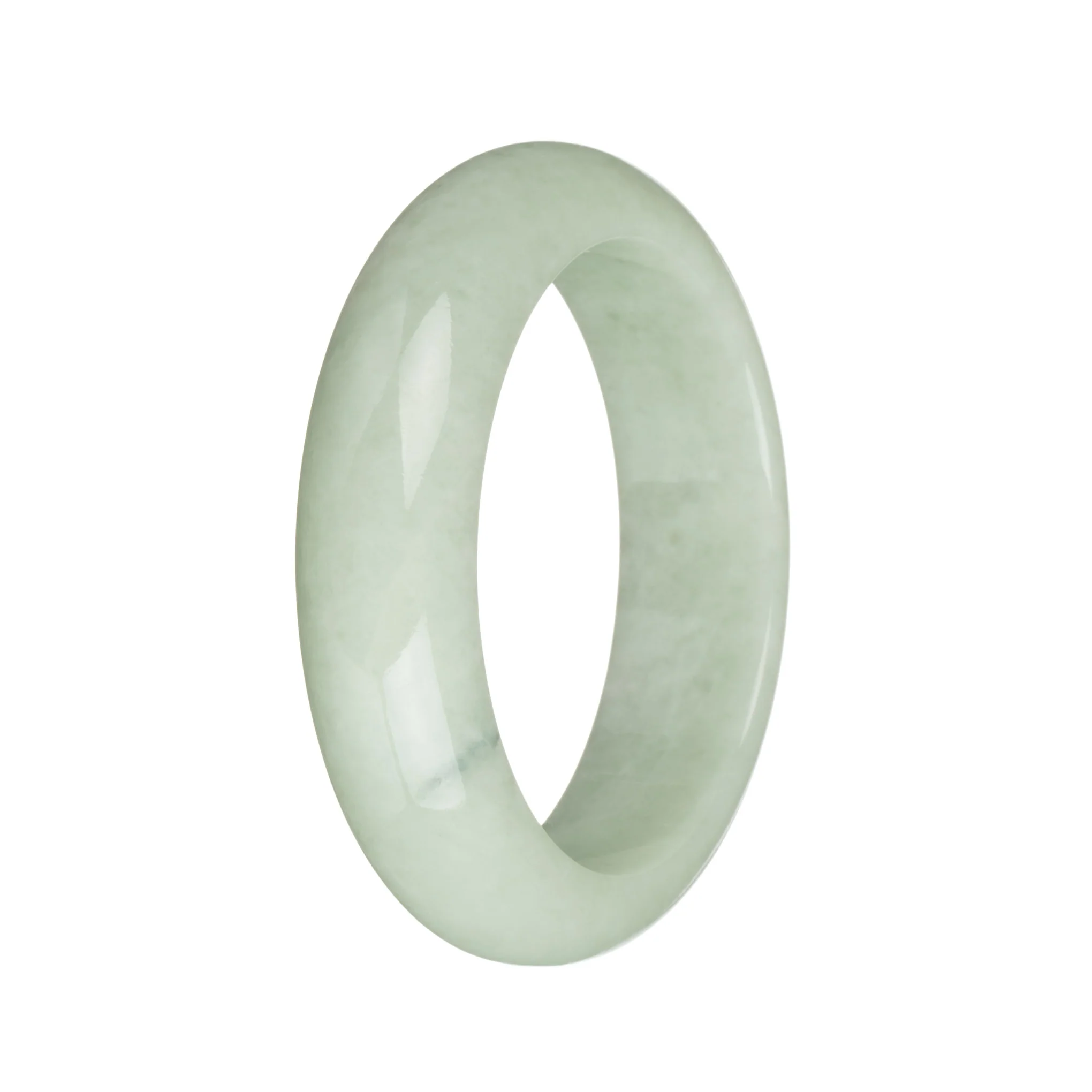 54.2mm Light Green Jade Bangle Bracelet - Image 2
