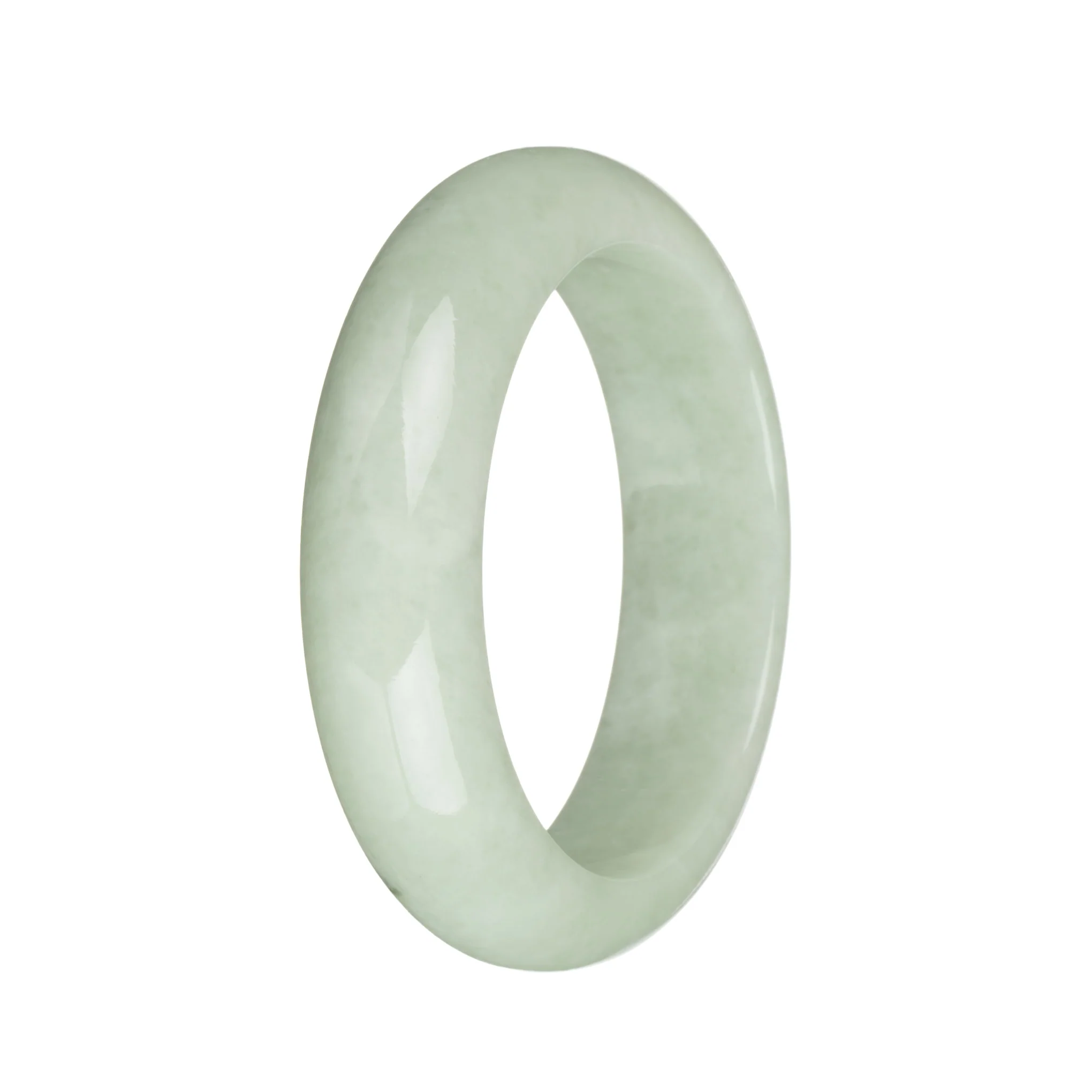 54.2mm Light Green Jade Bangle Bracelet - Image 3