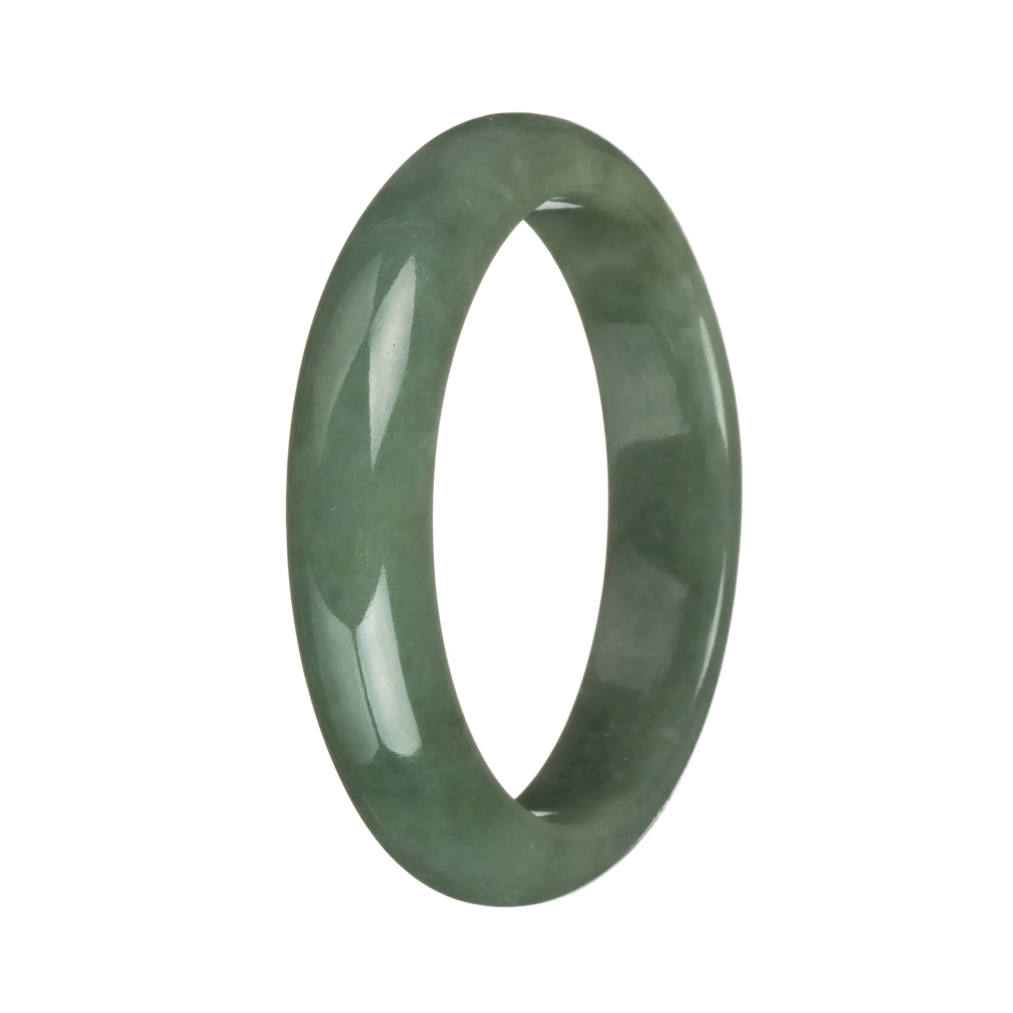 58.2mm Green Jade Bangle Bracelet - Image 3