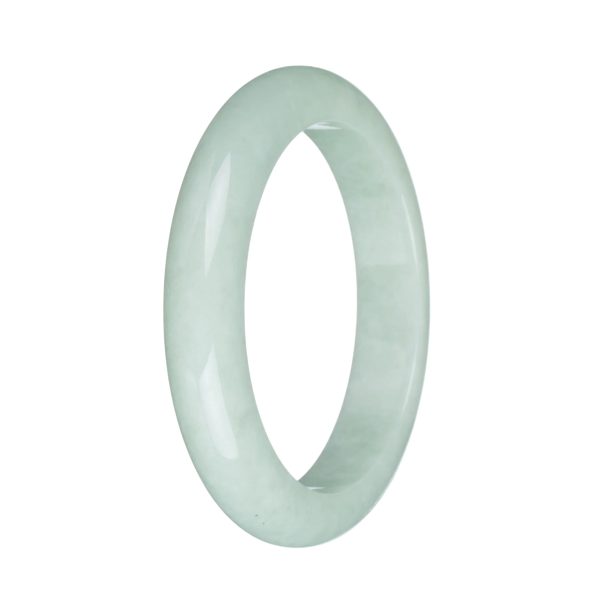 58.5mm Green Jade Bangle Bracelet - Image 2
