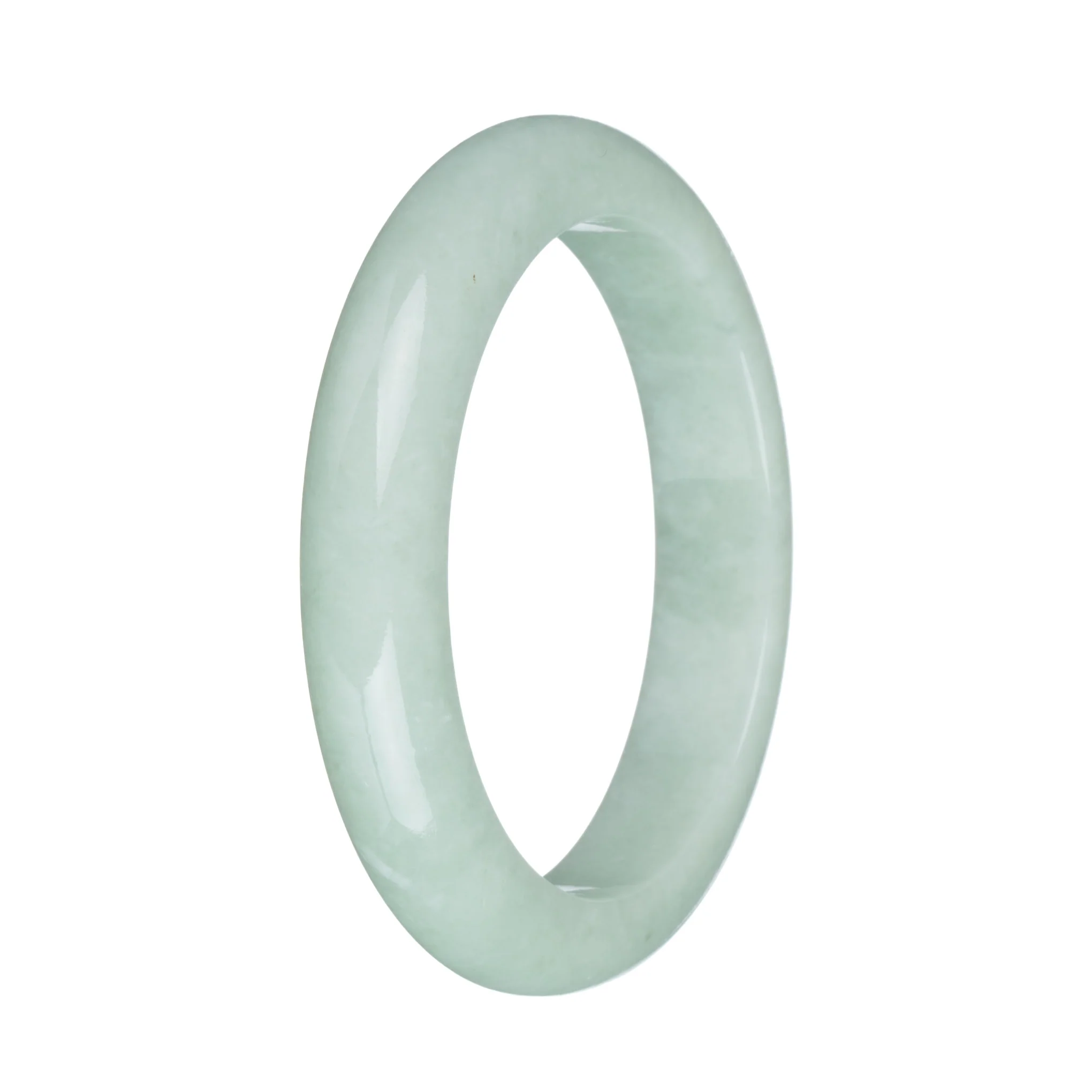 58.5mm Green Jade Bangle Bracelet - Image 3