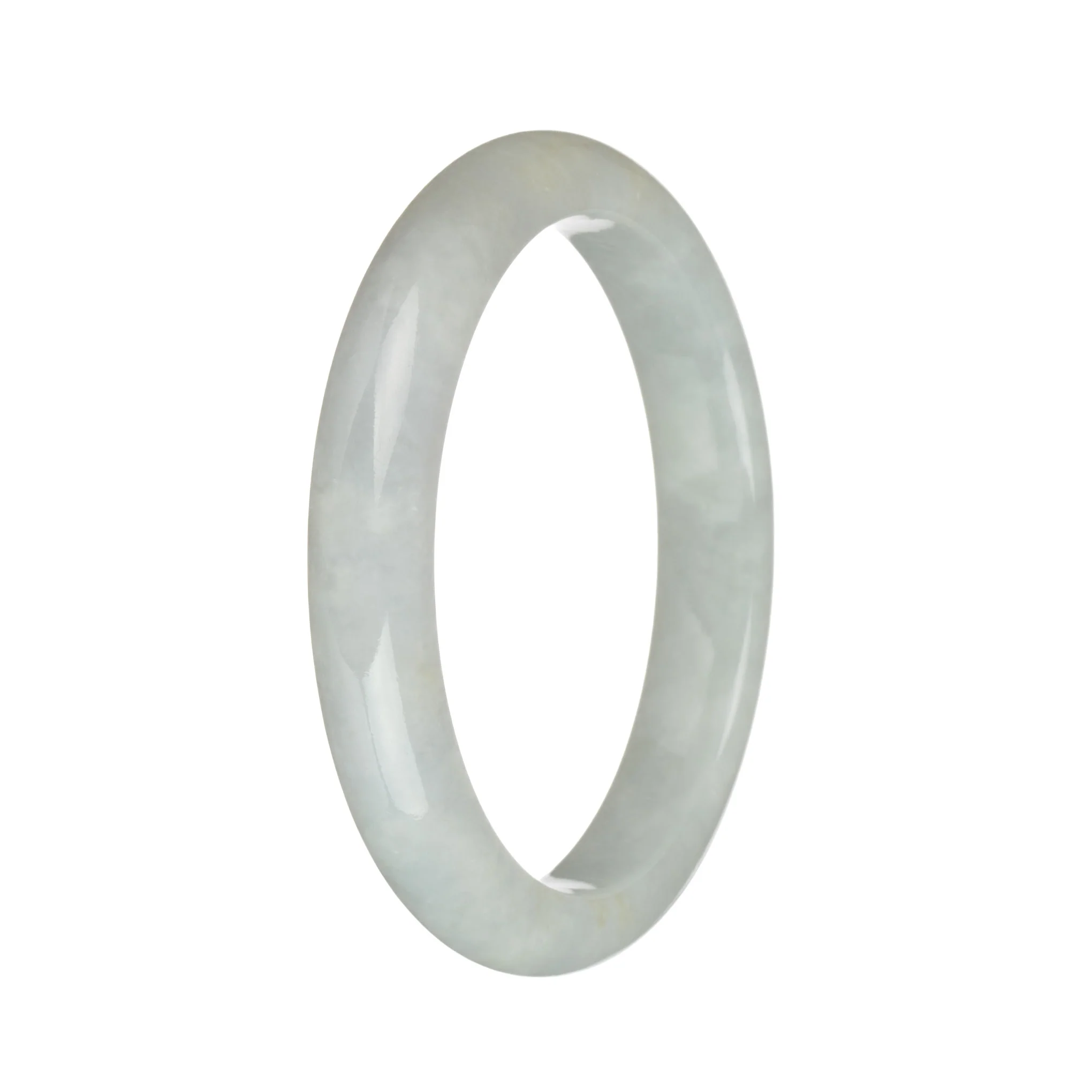 58.1mm Greyish White Jade Bangle Bracelet