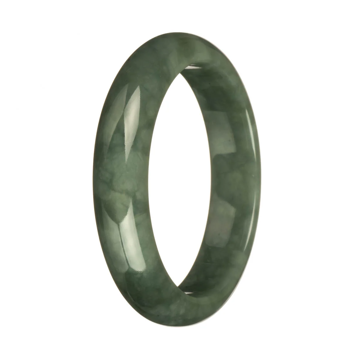 62.6mm Green Jade Bangle Bracelet - Image 2