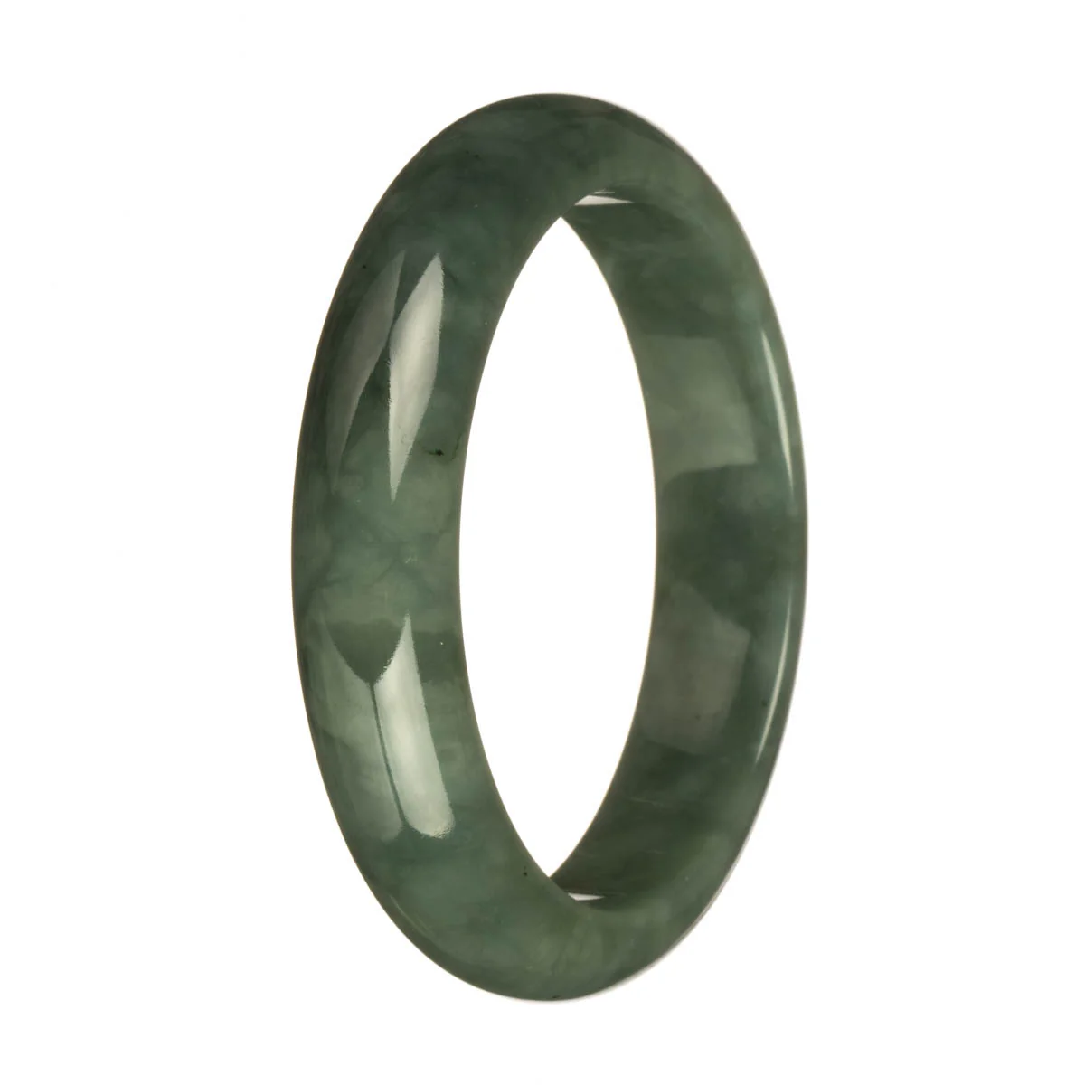 62.6mm Green Jade Bangle Bracelet - Image 3