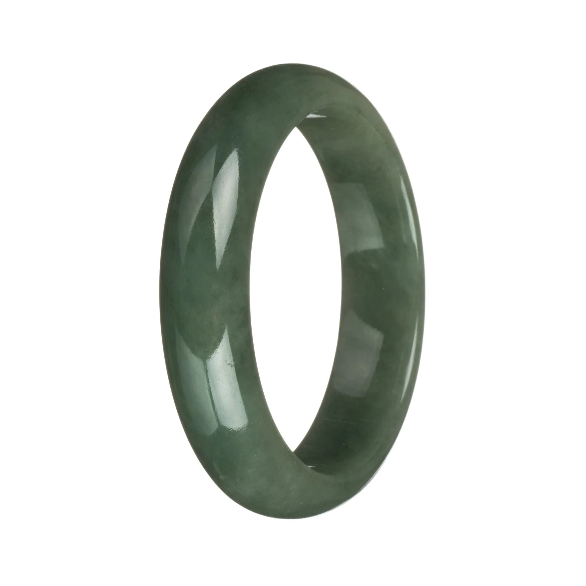 58.2mm Green Jade Bangle Bracelet - Image 3