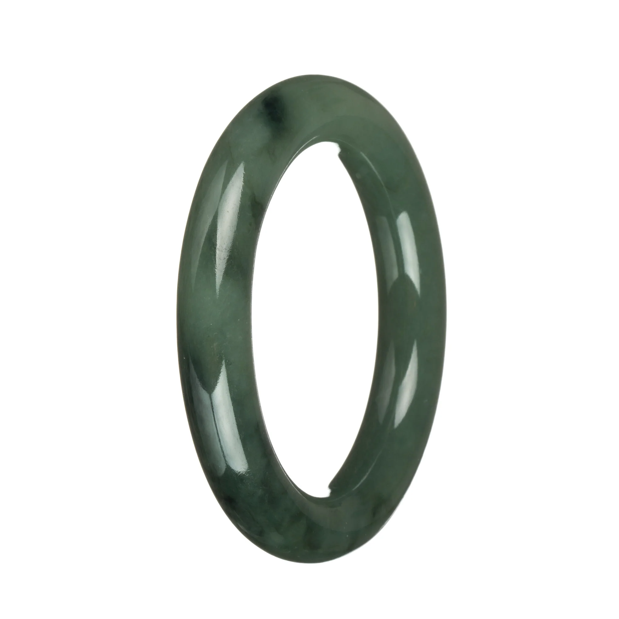 52.7mm Green Jade Bangle Bracelet - Image 2