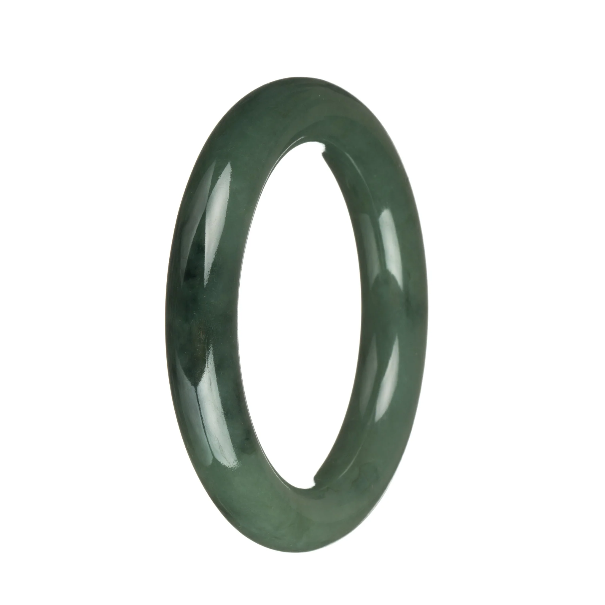 52.7mm Green Jade Bangle Bracelet - Image 3