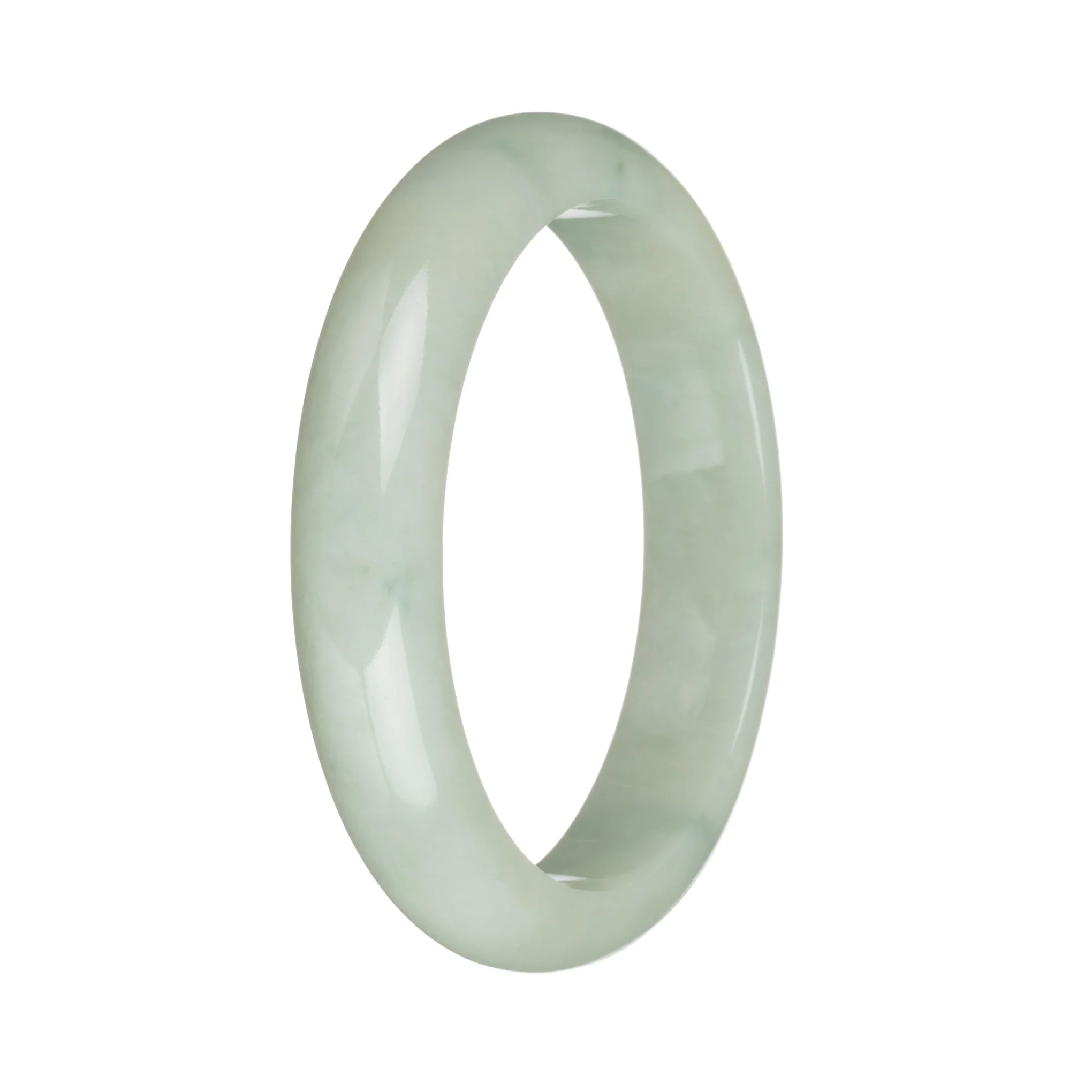 58.9mm Pale Green Jade Bangle Bracelet - Image 2