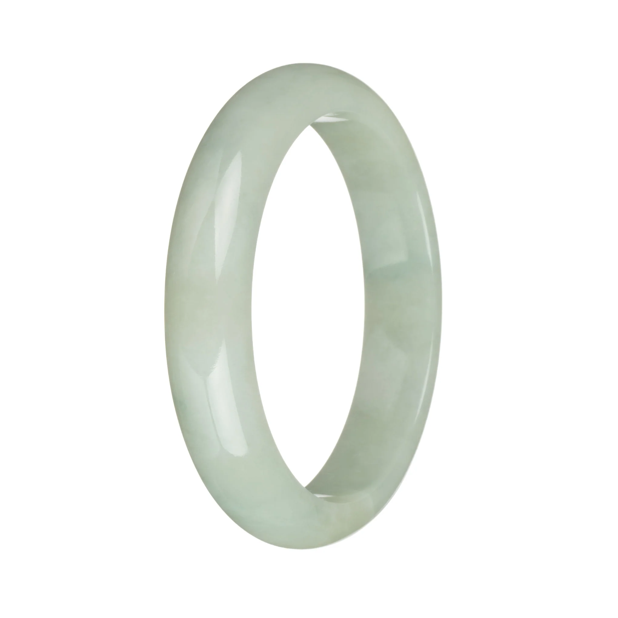 58.9mm Pale Green Jade Bangle Bracelet - Image 3