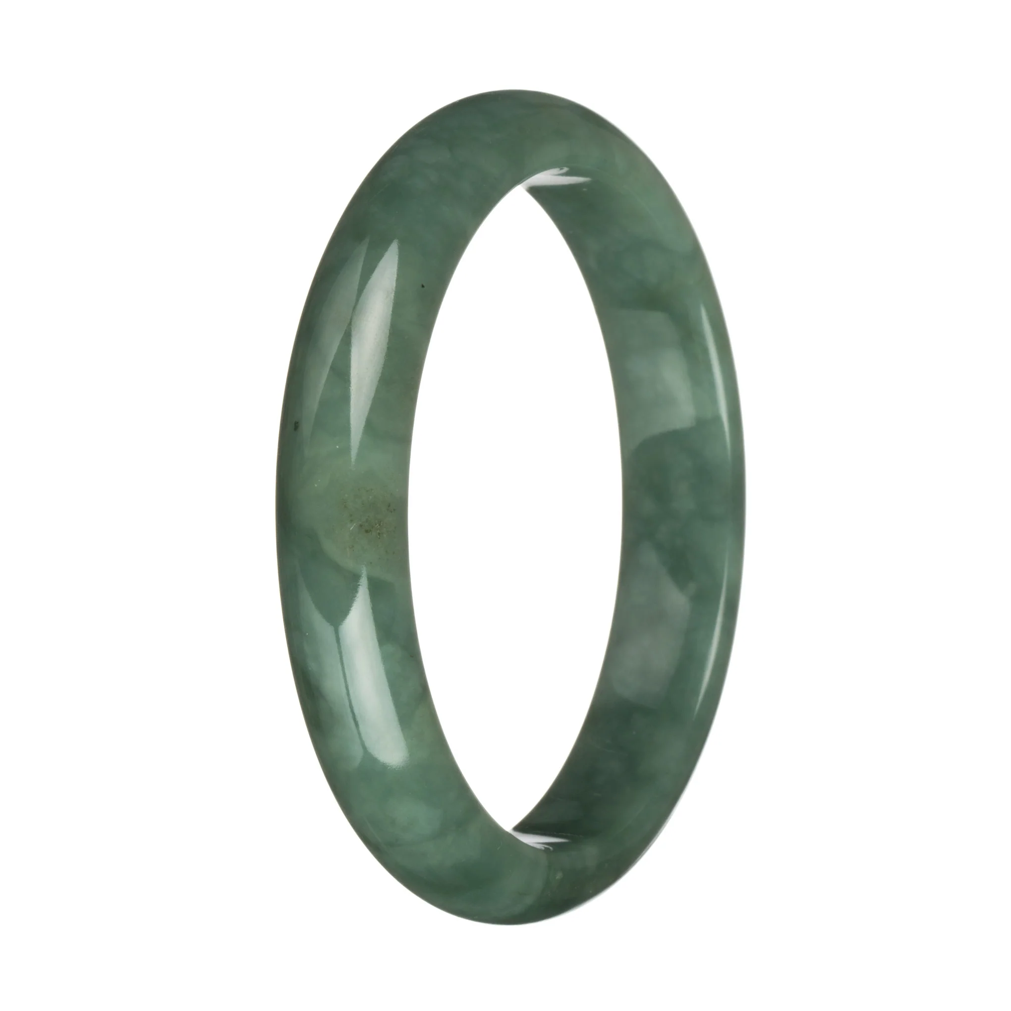 62.8mm Green Jade Bangle Bracelet - Image 3