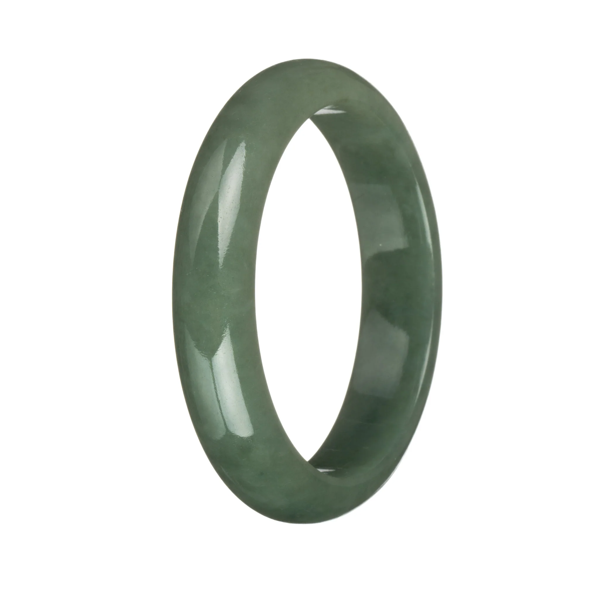 58.2mm Green Jade Bangle Bracelet - Image 2