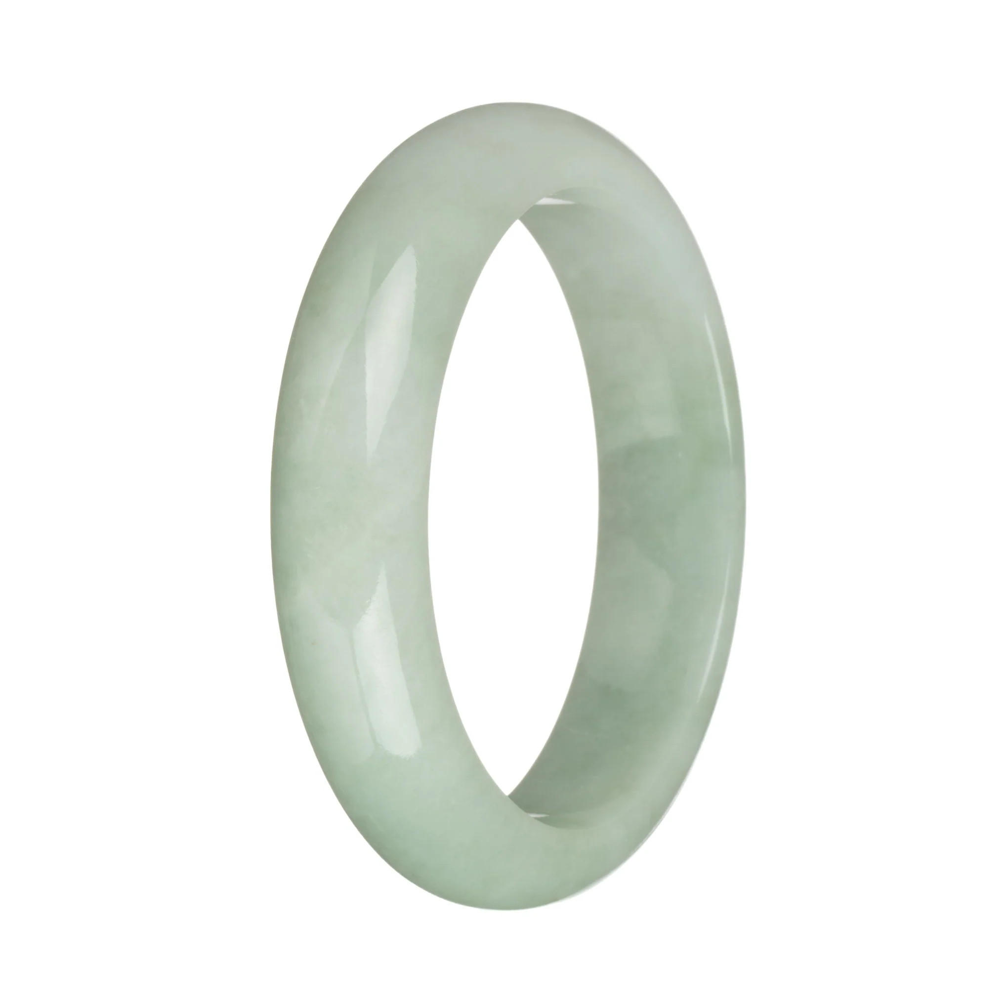58.3mm Light Green Jade Bangle Bracelet - Image 2