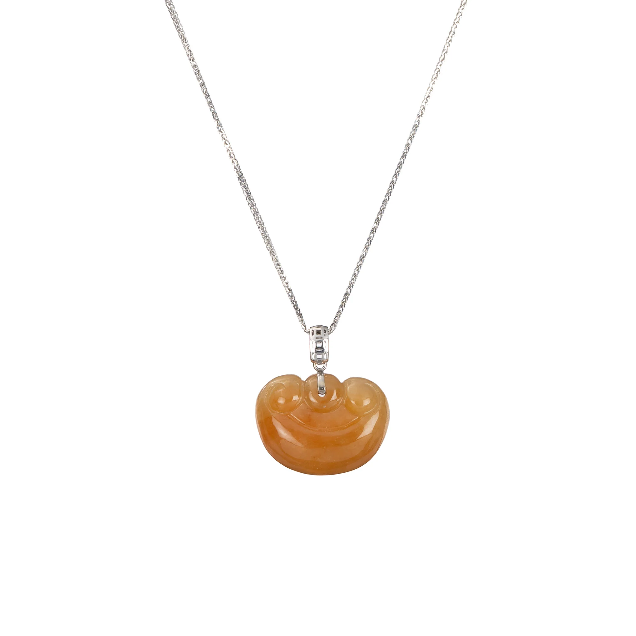 Authentic Yellow Jade Ruyi Pendant