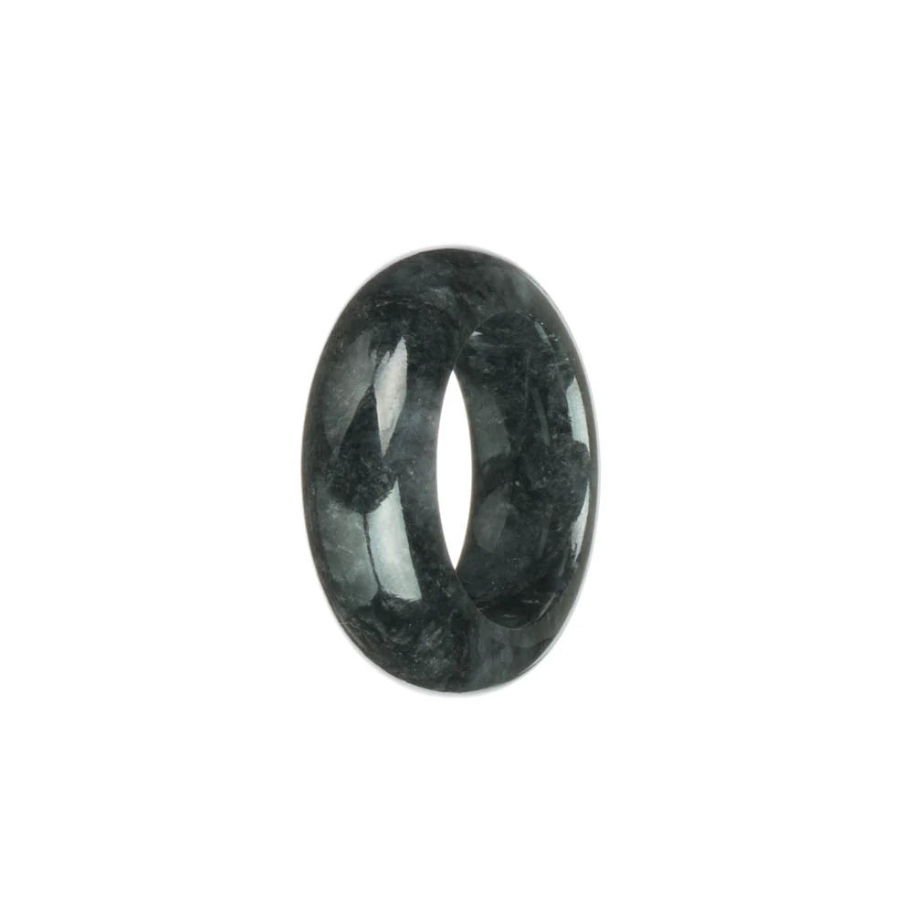 Real Black Burmese Jade Band - US 12 - Image 3