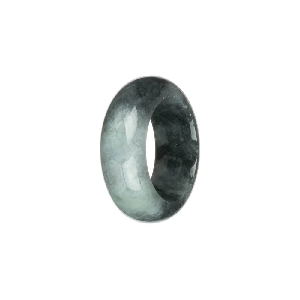 Authentic Black with Grey Jadeite Jade Band - US 11.5 - Image 3