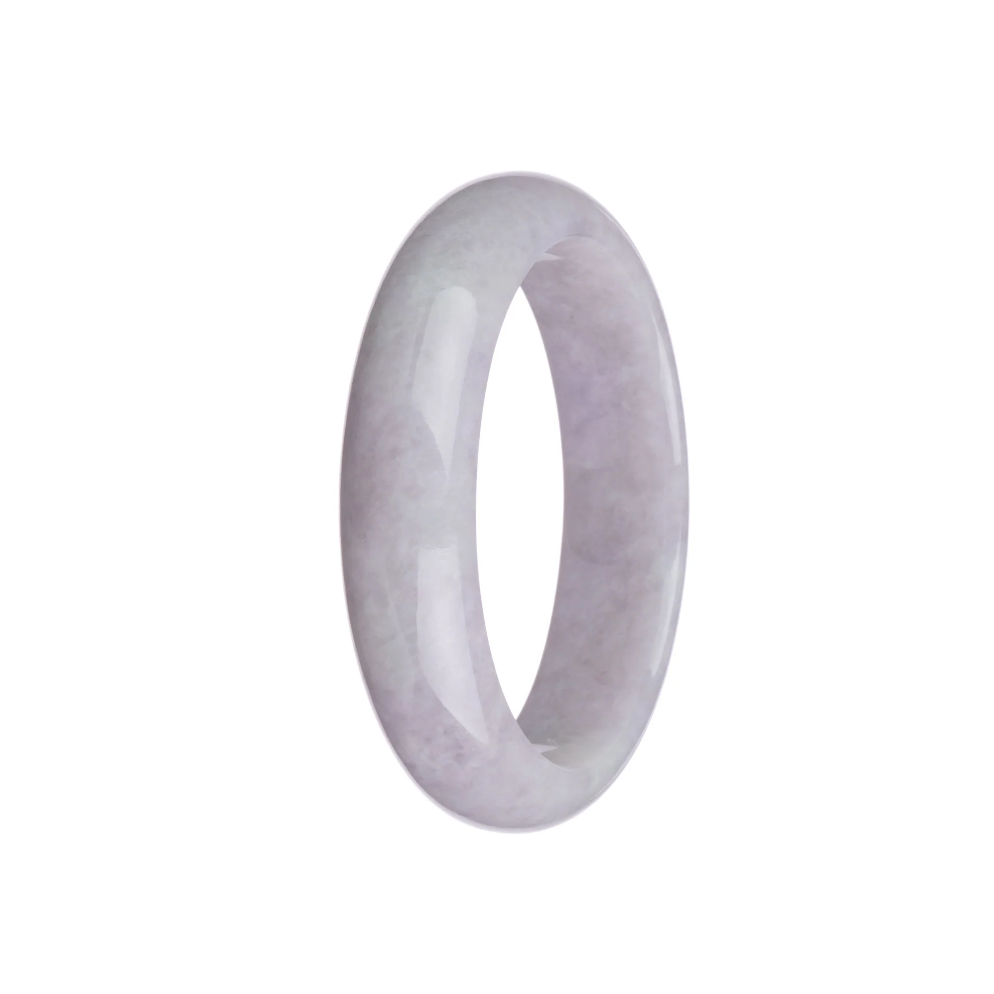 Genuine Type A Lavender Burma Jade Bracelet - 58mm Half Moon - Image 2