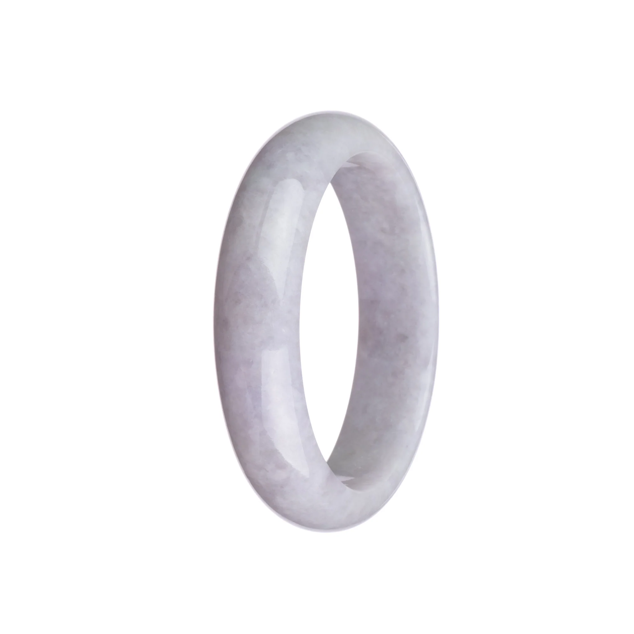 Genuine Type A Lavender Burma Jade Bracelet - 58mm Half Moon - Image 3